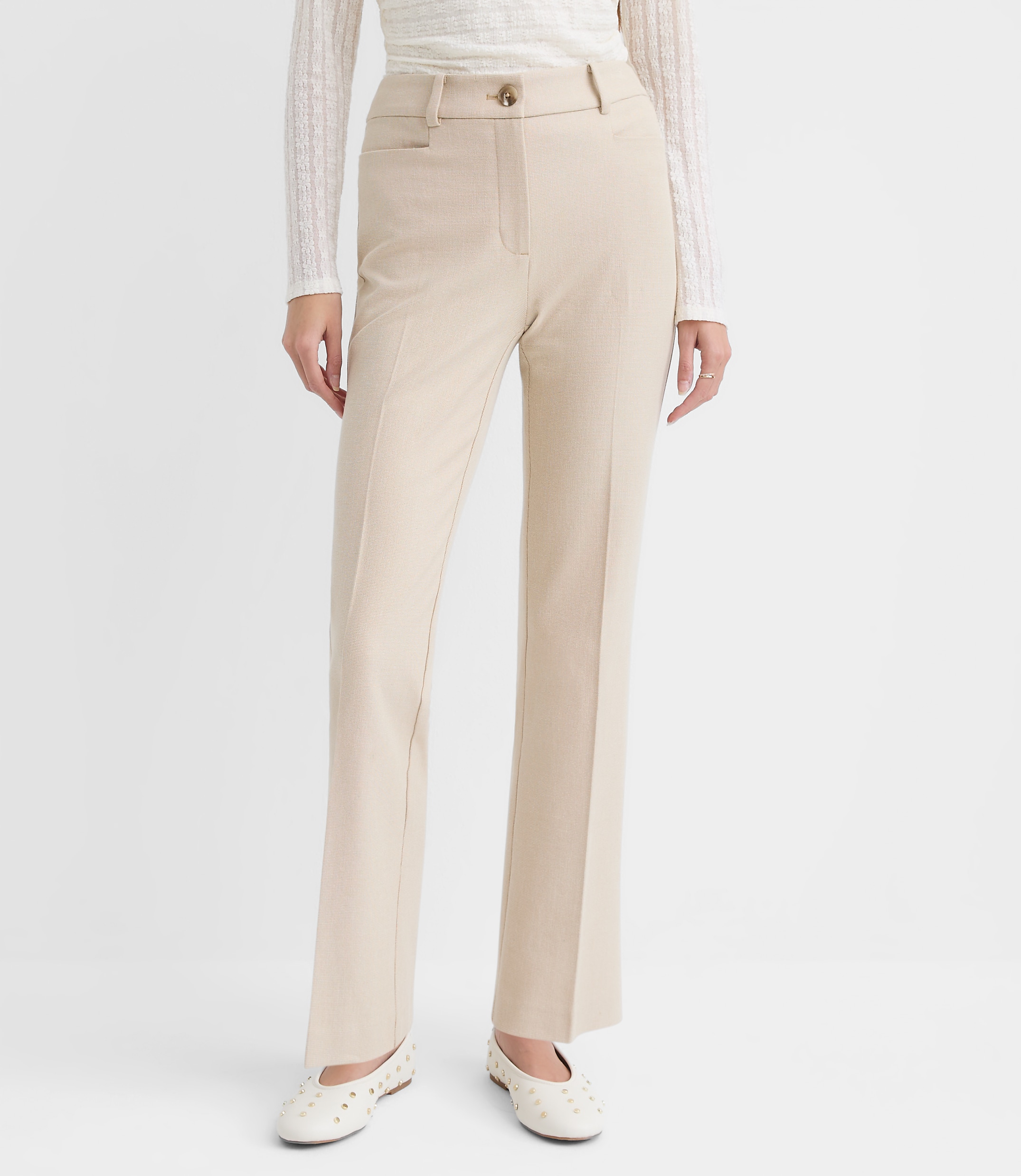 Curvy Parker Straight Pants in Texture