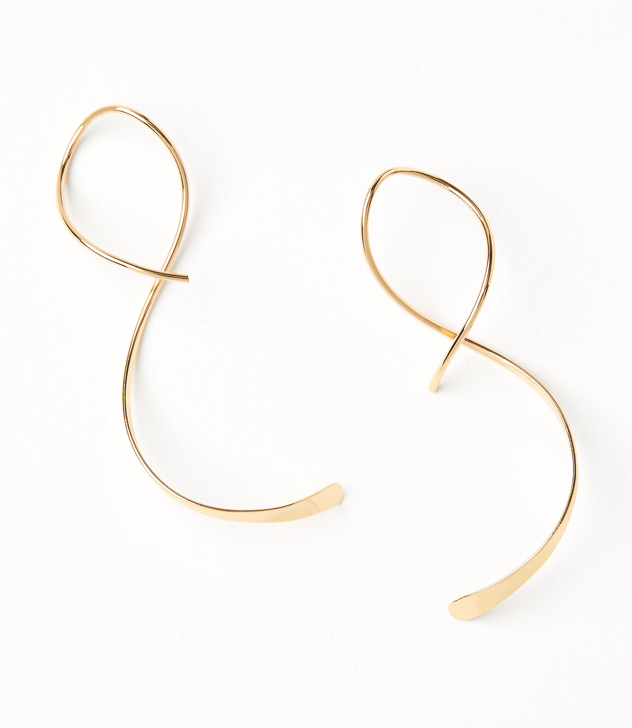 Swirl Pull Through Drop Earrings