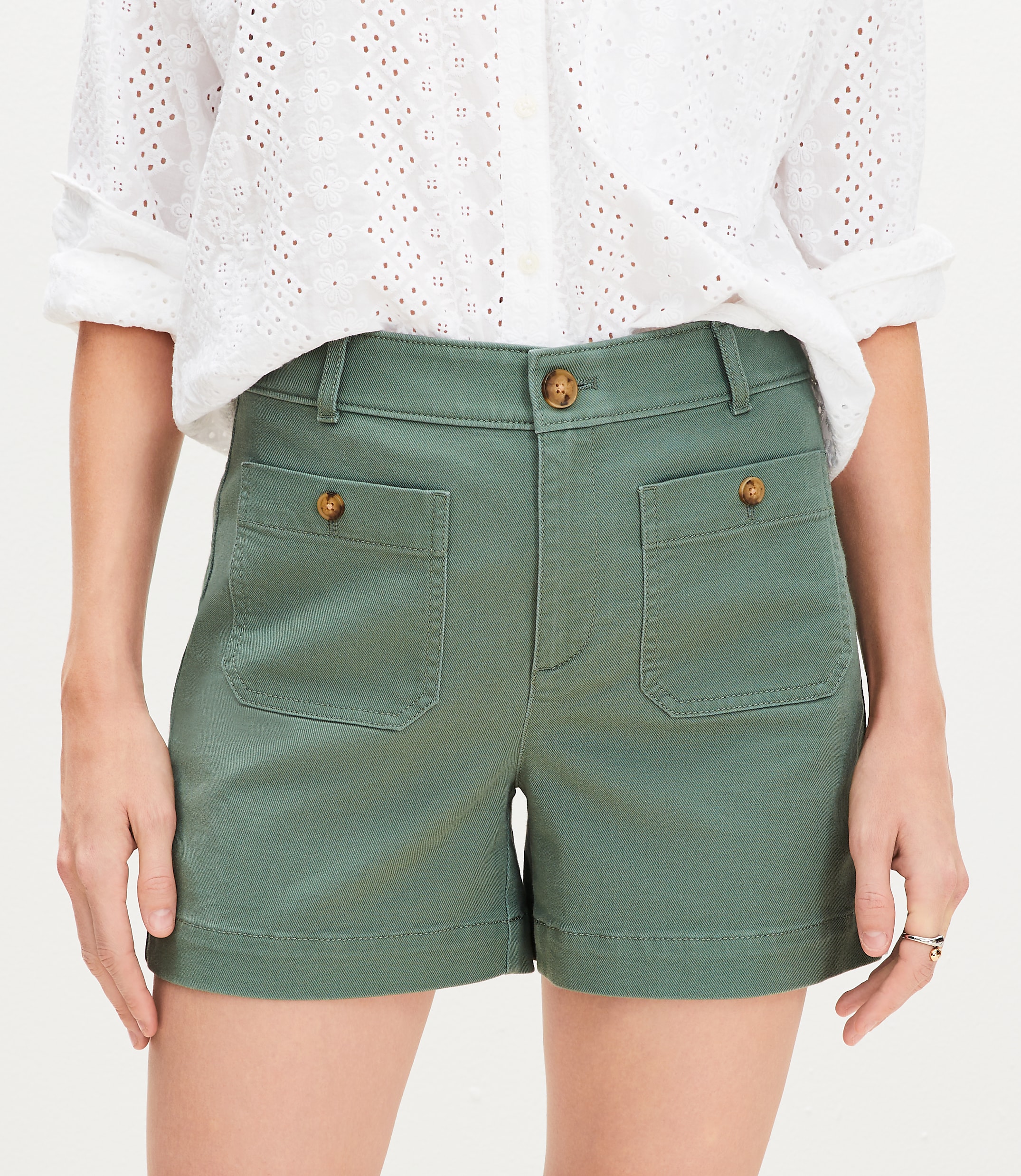 Curvy Palmer Shorts in Twill