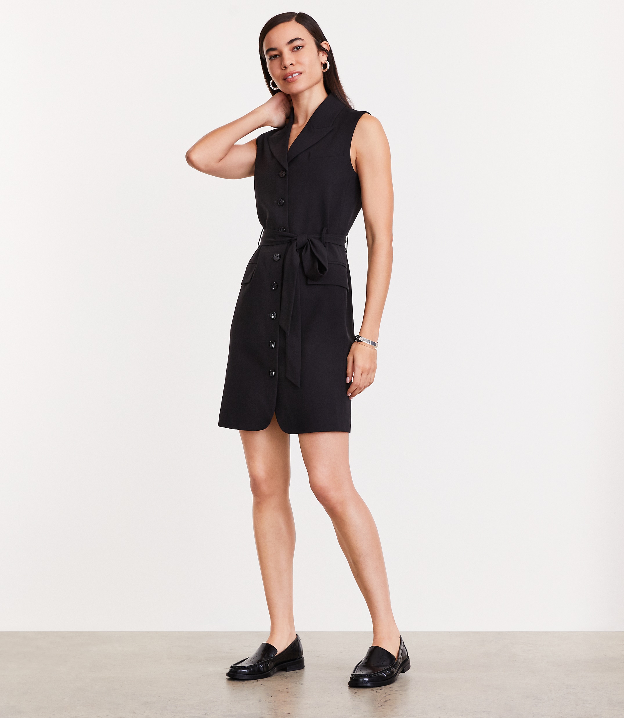 LOFT Versa Seasonless Stretch Vest Mini Pocket Dress