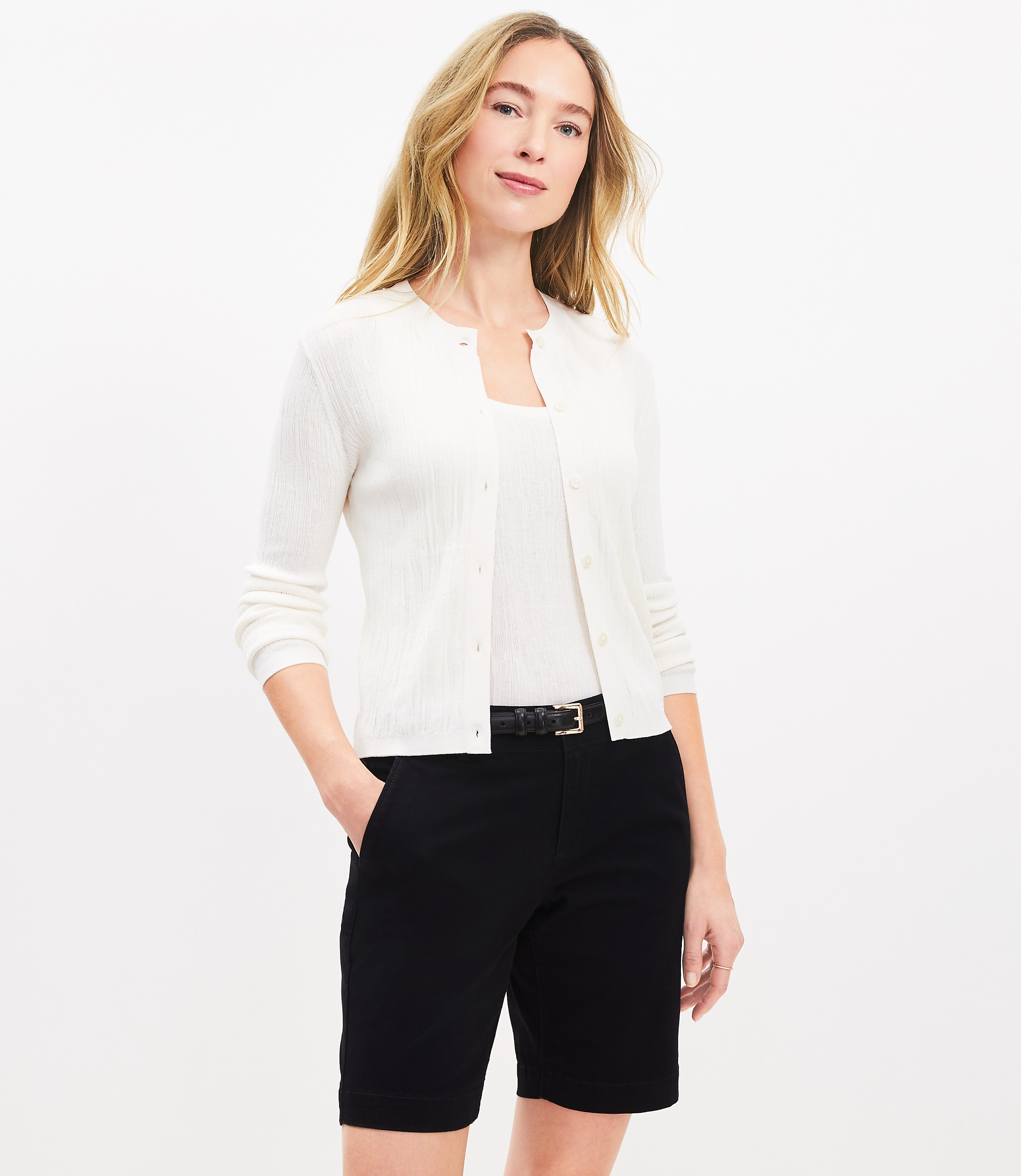 Stripe Textured Cardigan