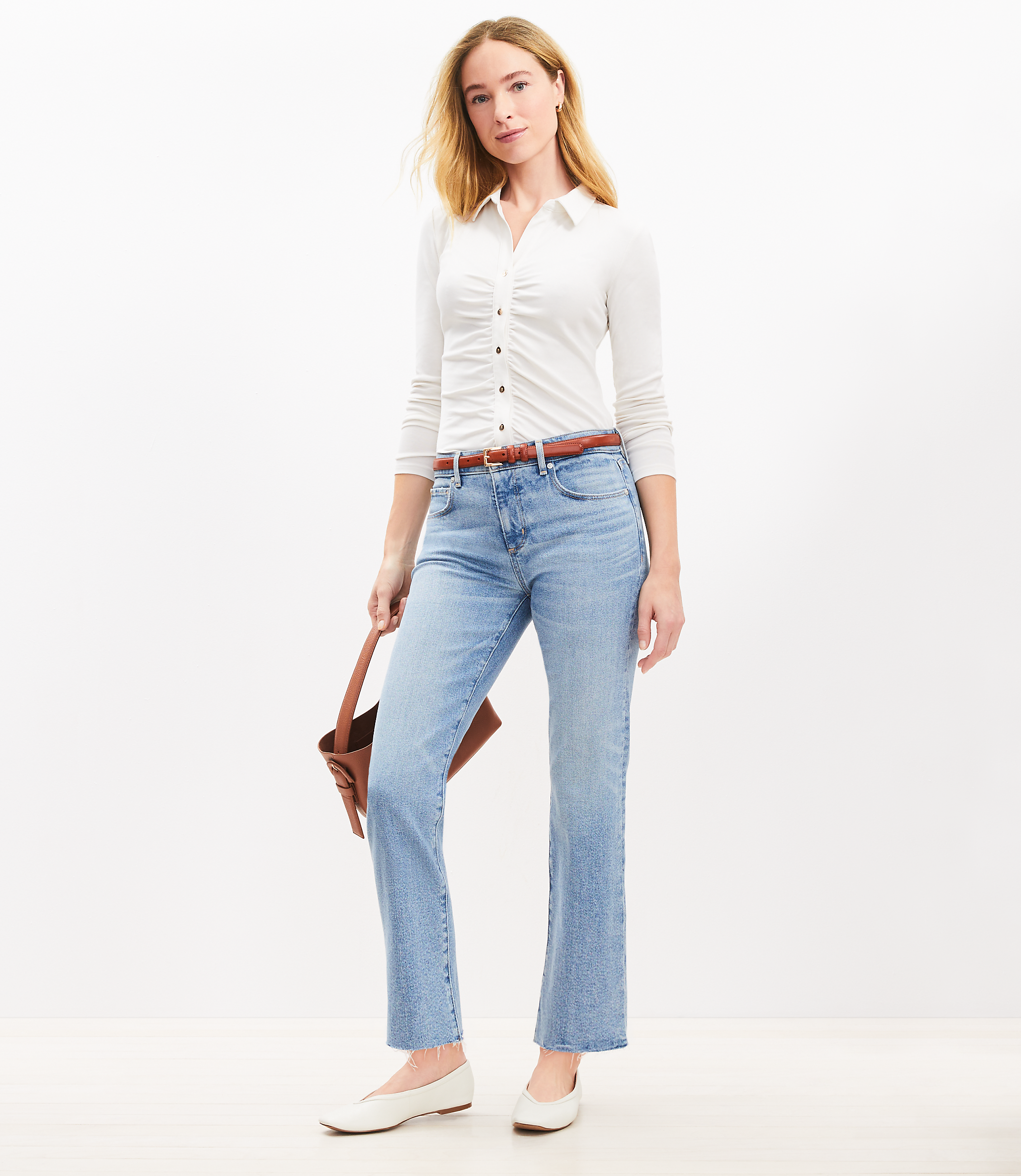 Petite Fresh Cut Mid Rise Slim Jeans in Classic Mid Wash