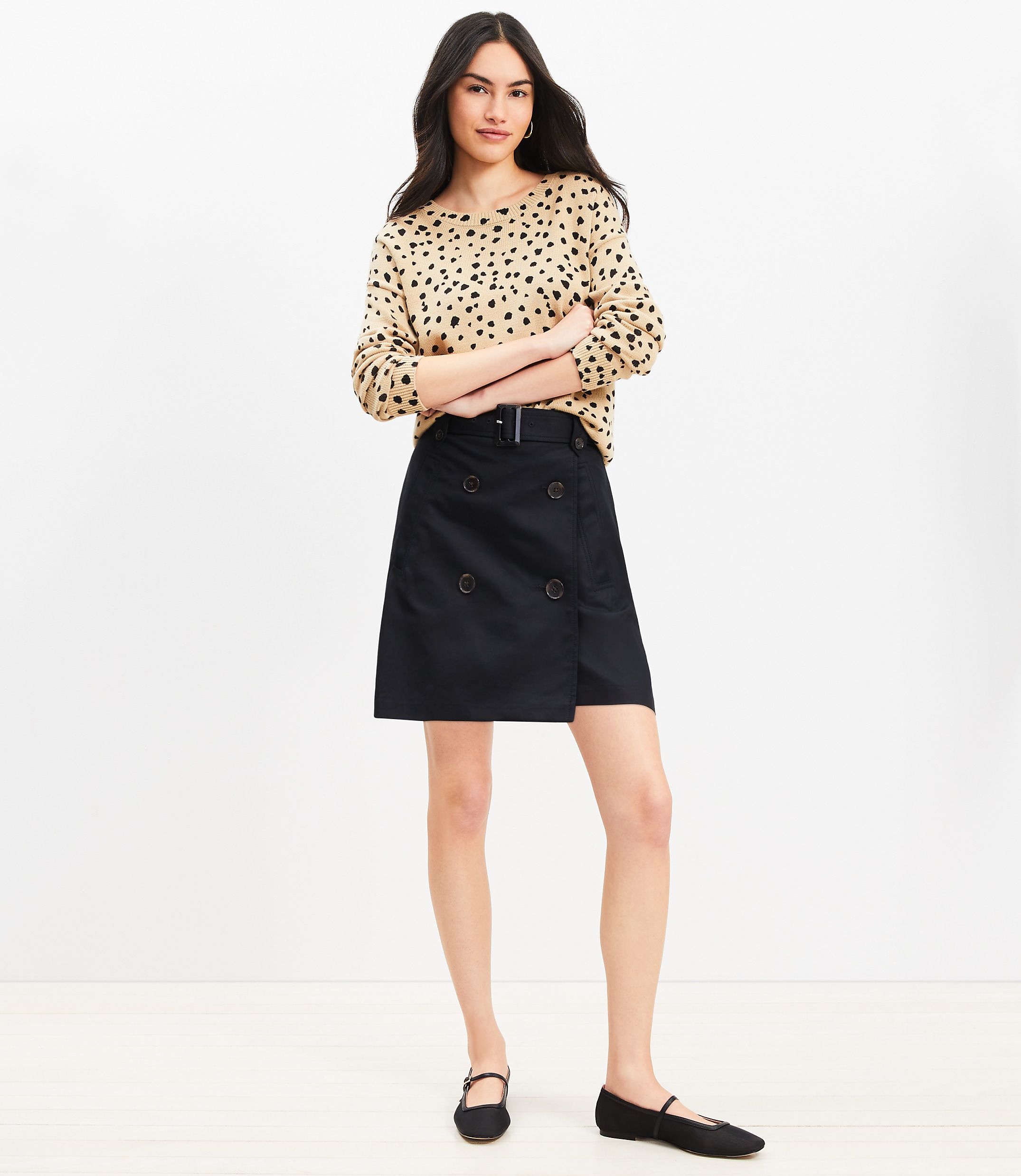 Trench Pocket Wrap Skirt