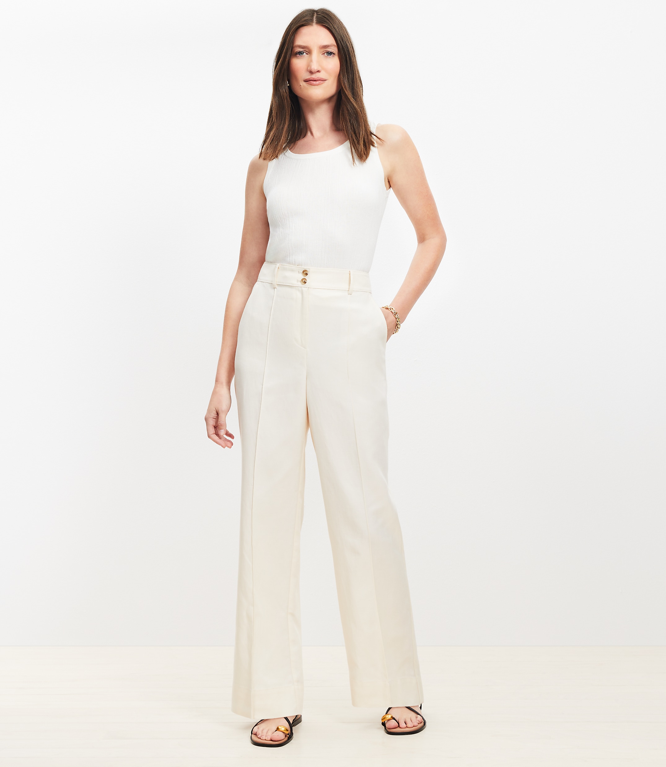 Double Button Stovepipe Pants
