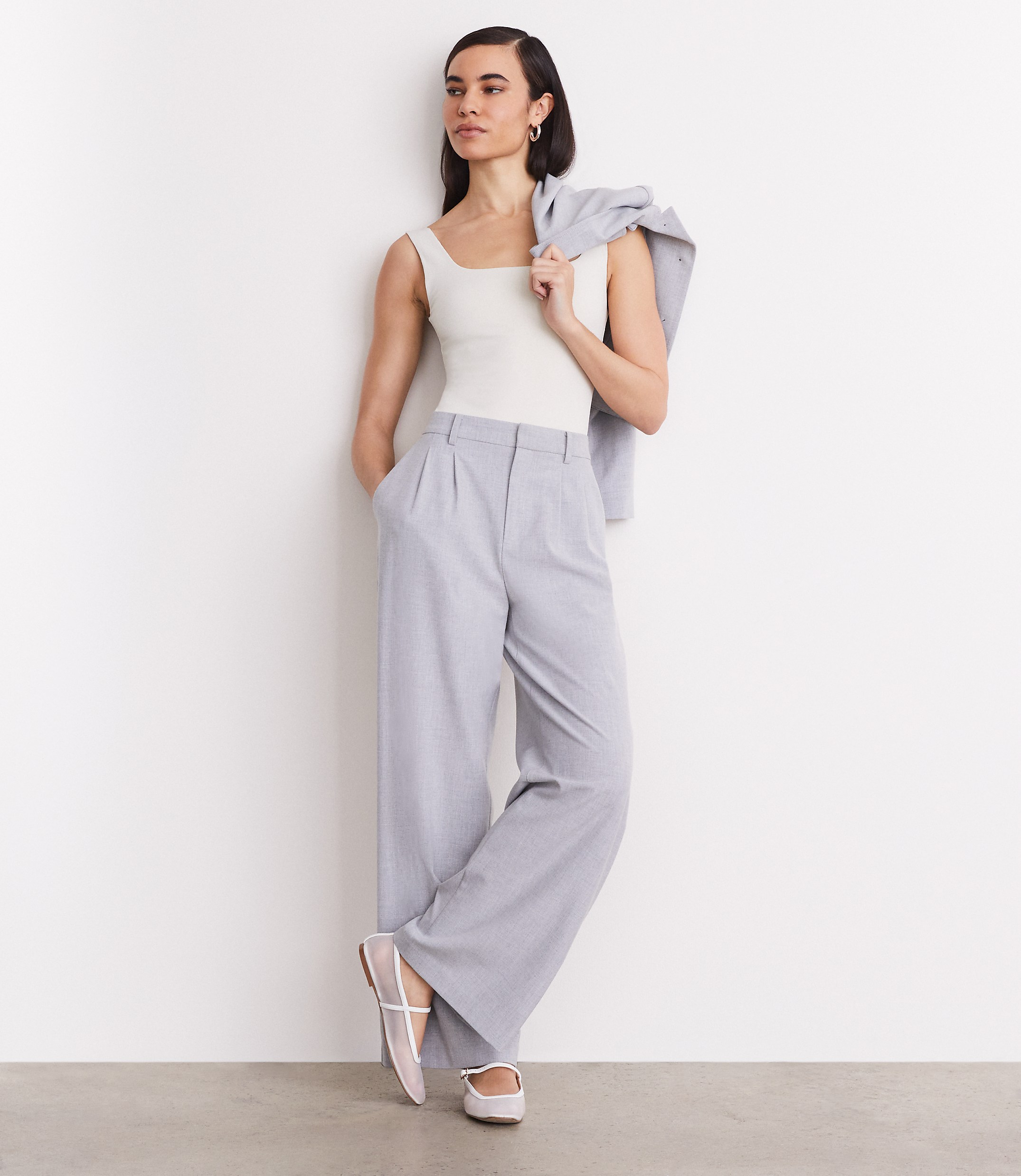LOFT Versa Ribbed Square Neck Bodysuit