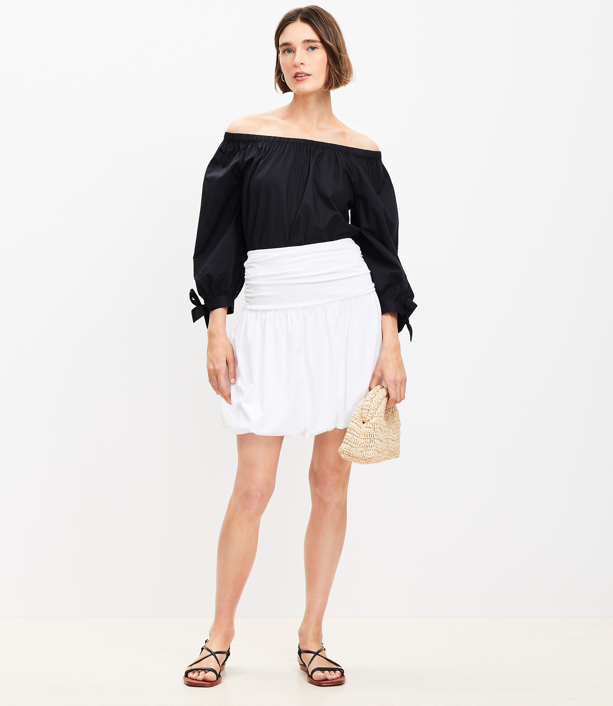 Petite Bubble Hem Mini Skirt