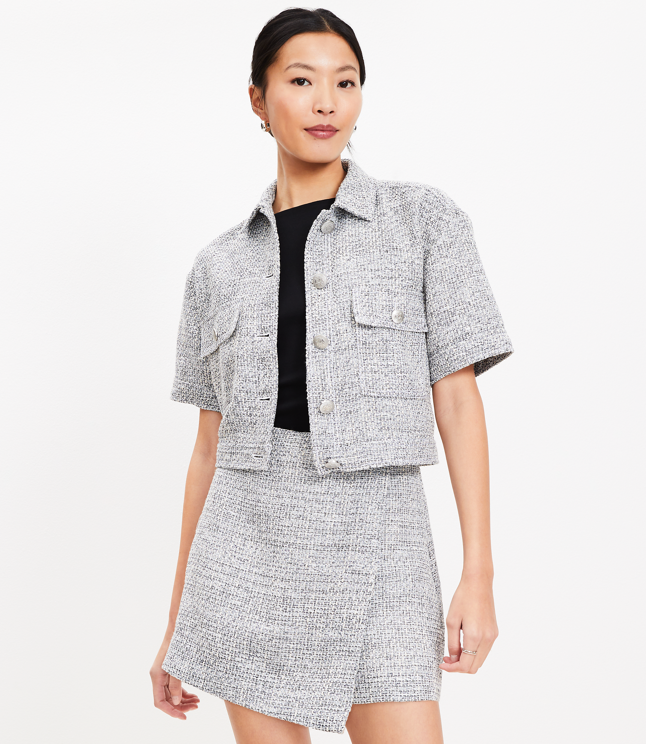 Tweed Wrap Skort