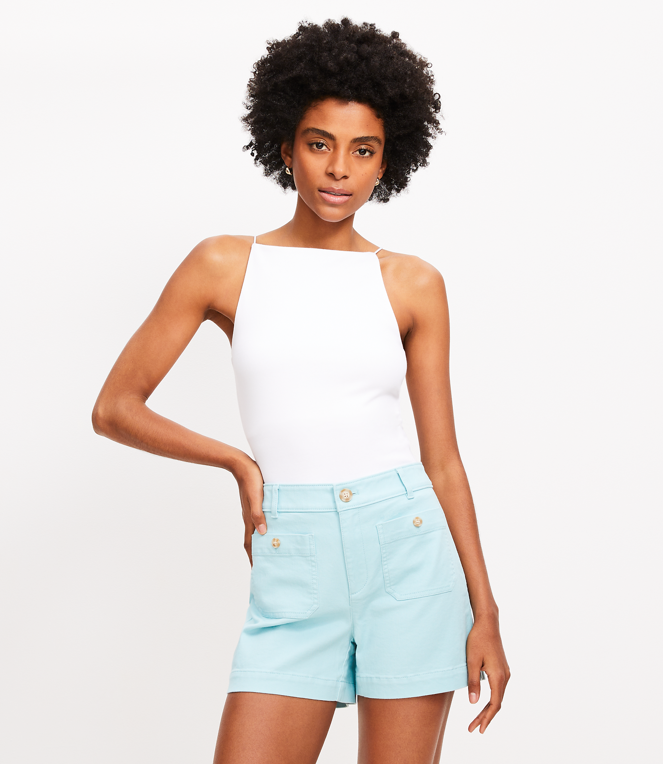 Petite Palmer Shorts in Twill