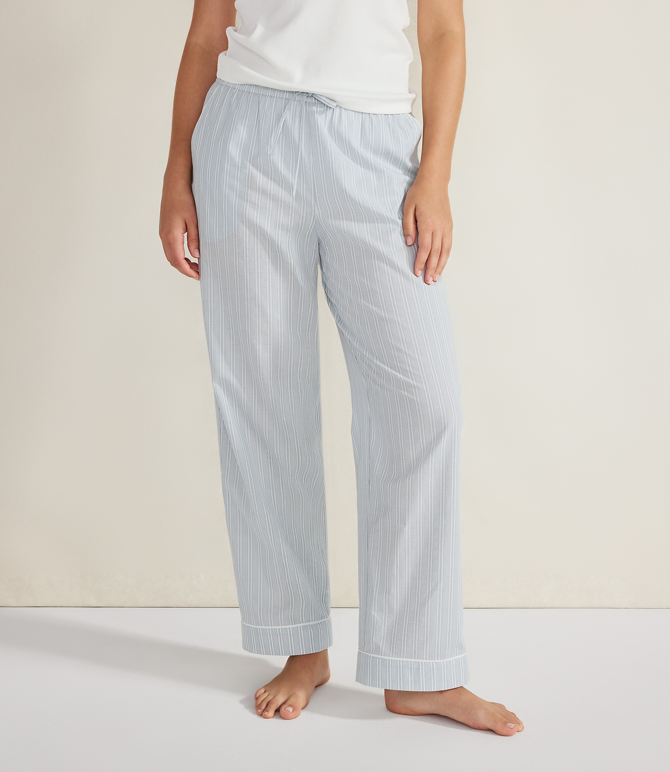 Haven Well Within Organic Cotton Poplin Striped Pajama Pants