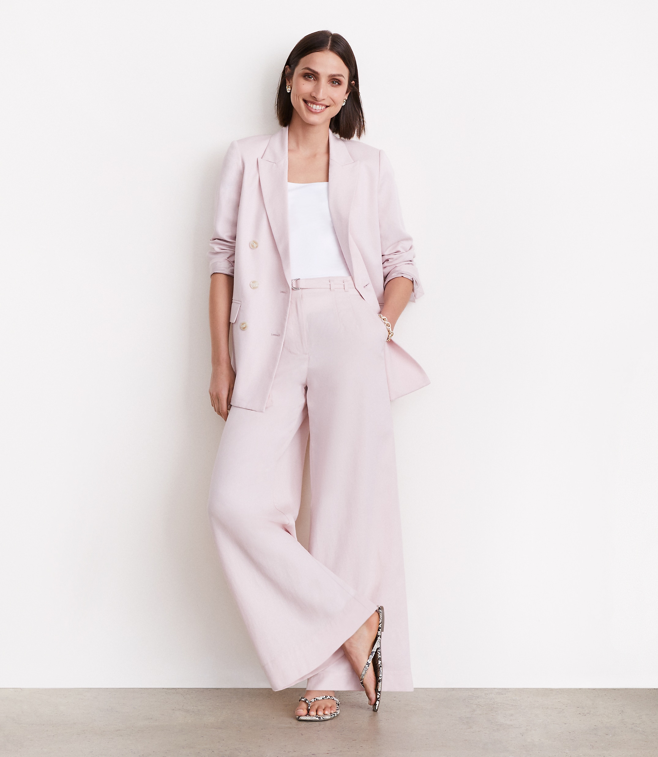 LOFT Versa Pure Spun Double Breasted Blazer