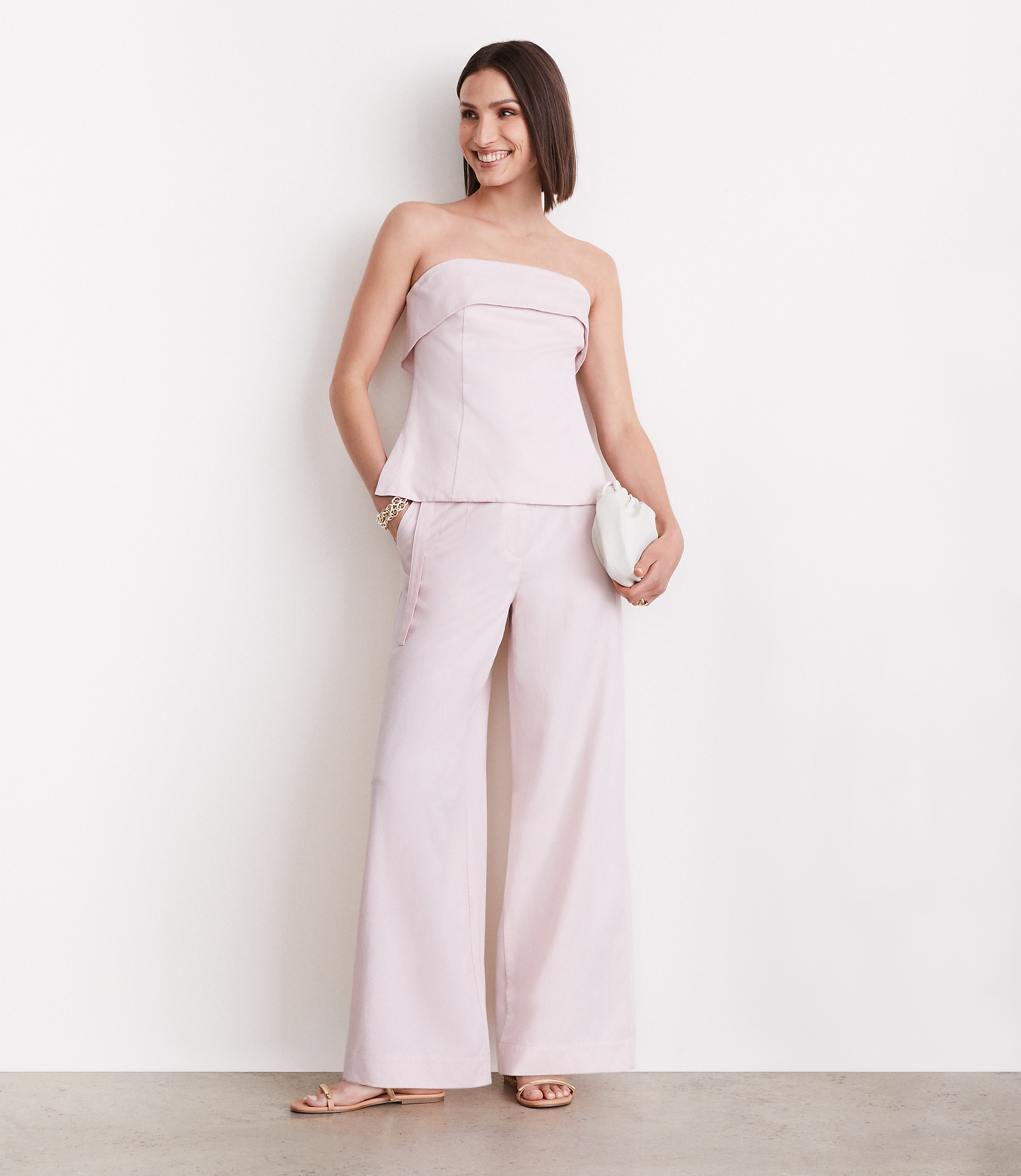 Petite LOFT Versa Pure Spun Foldover Strapless Top