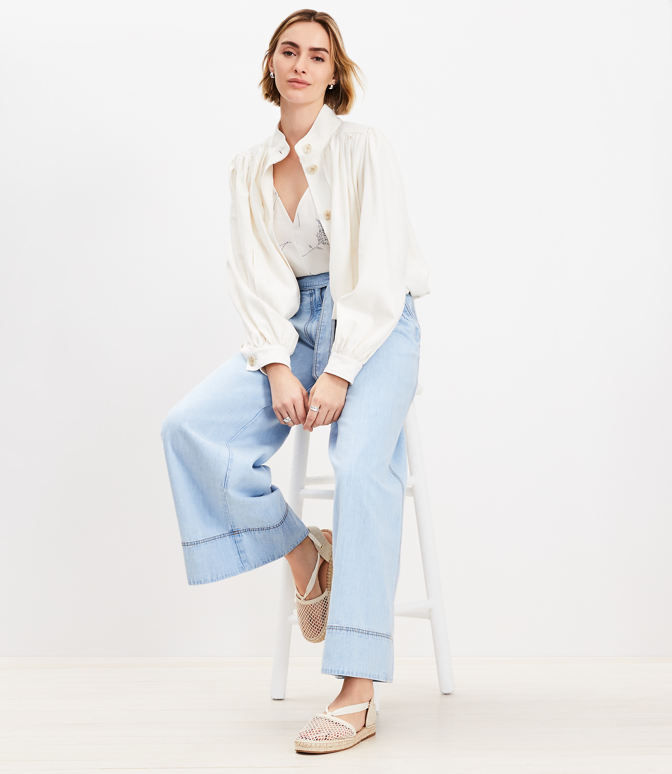 Gathered Swing Jacket