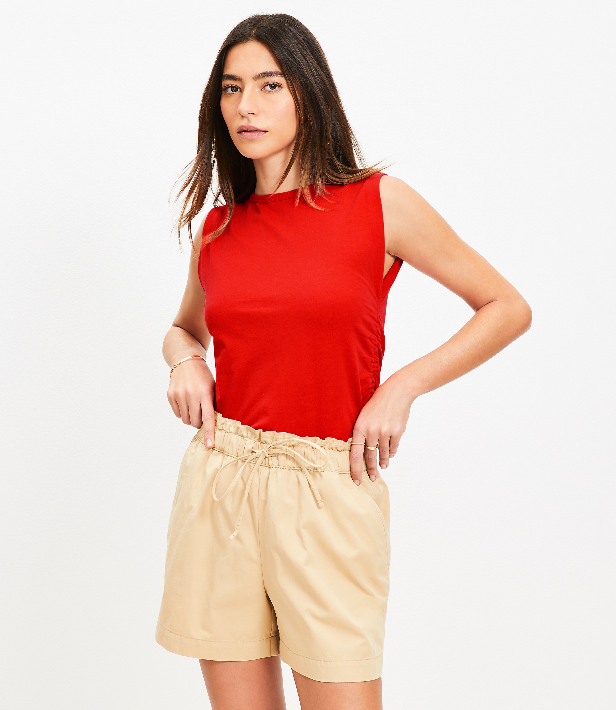 Petite Ruched Tank Top
