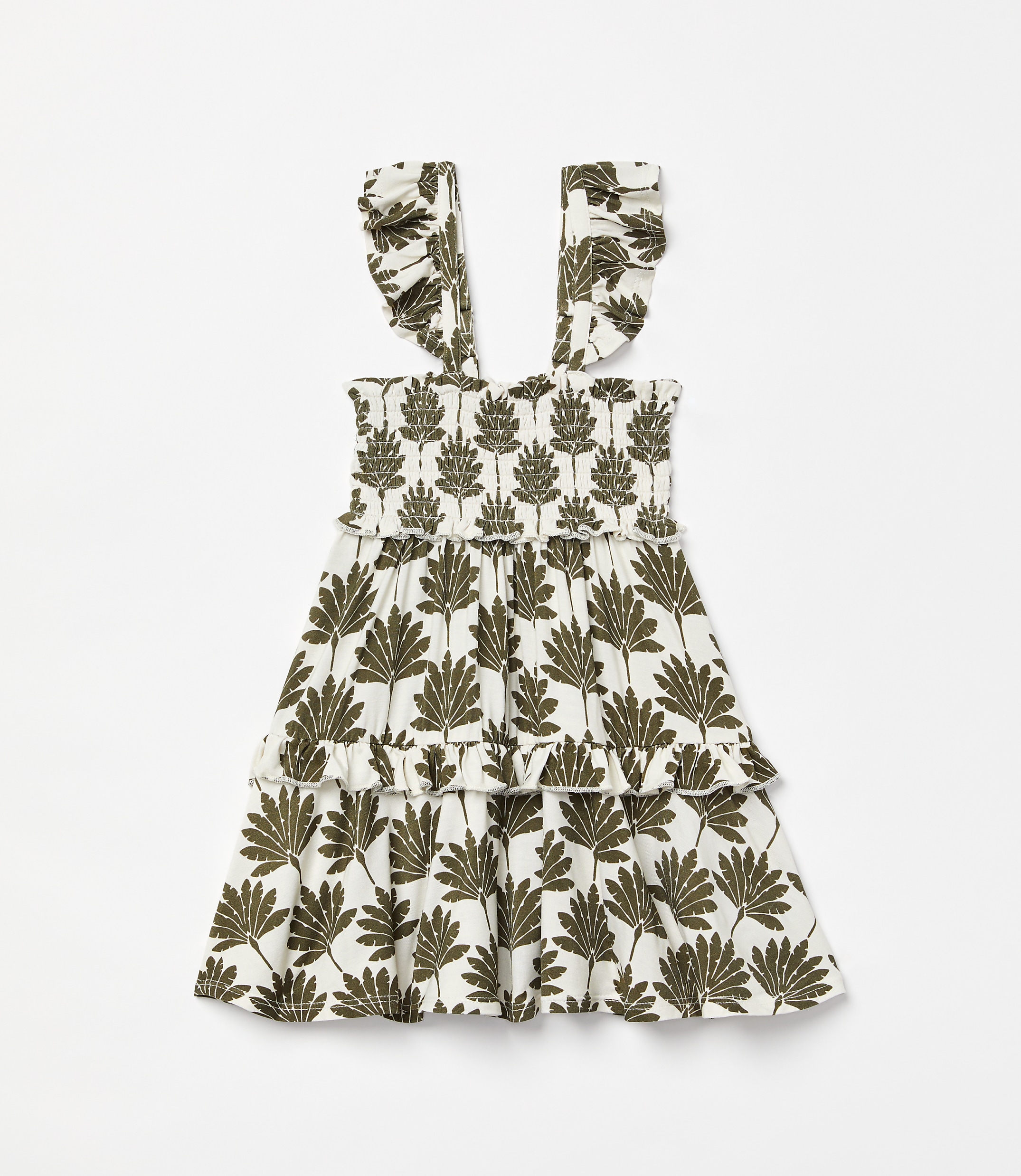 Posh Peanut X LOFT Palm Smocked Babydoll Dress