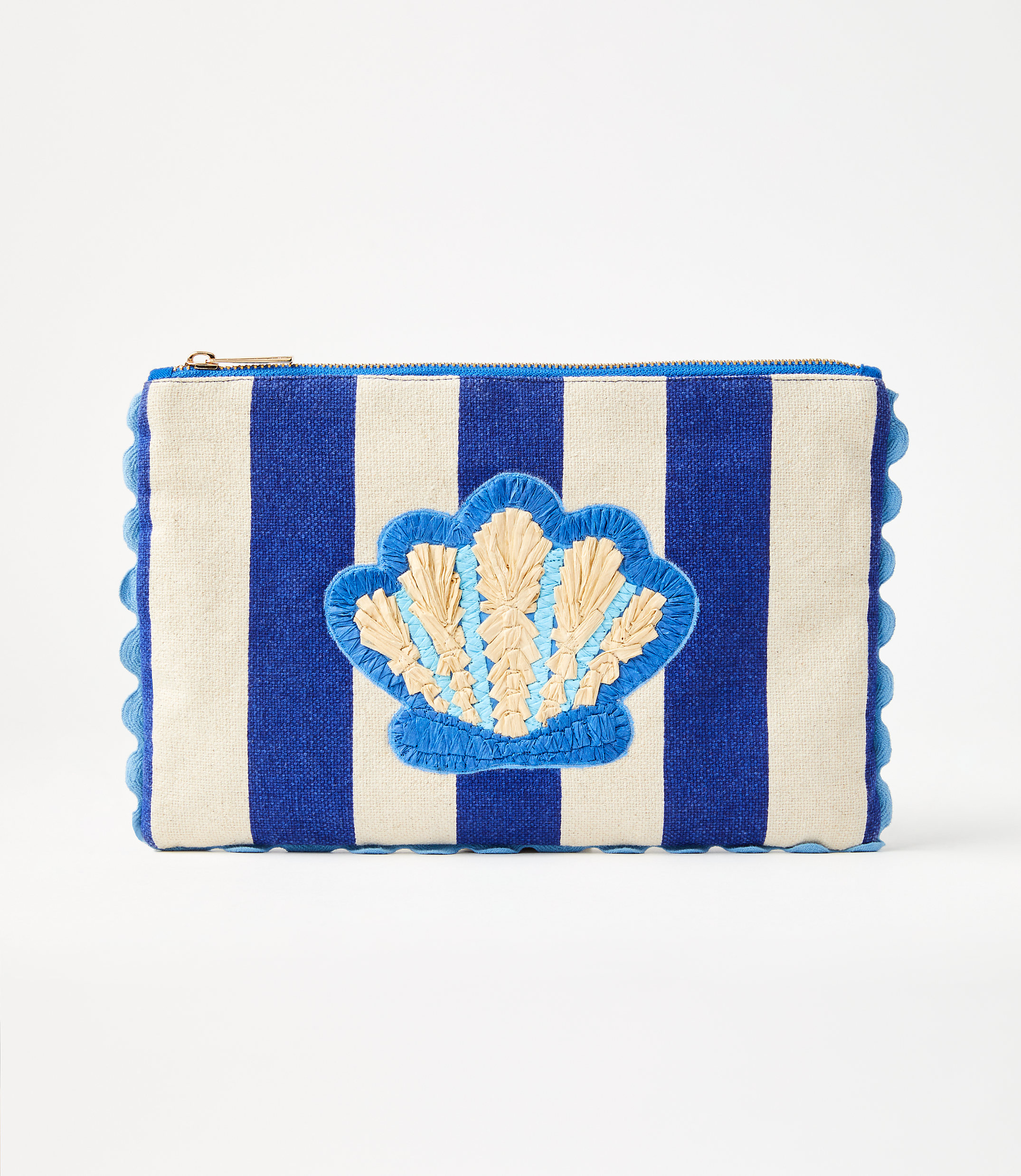 Seashell Striped Pouch