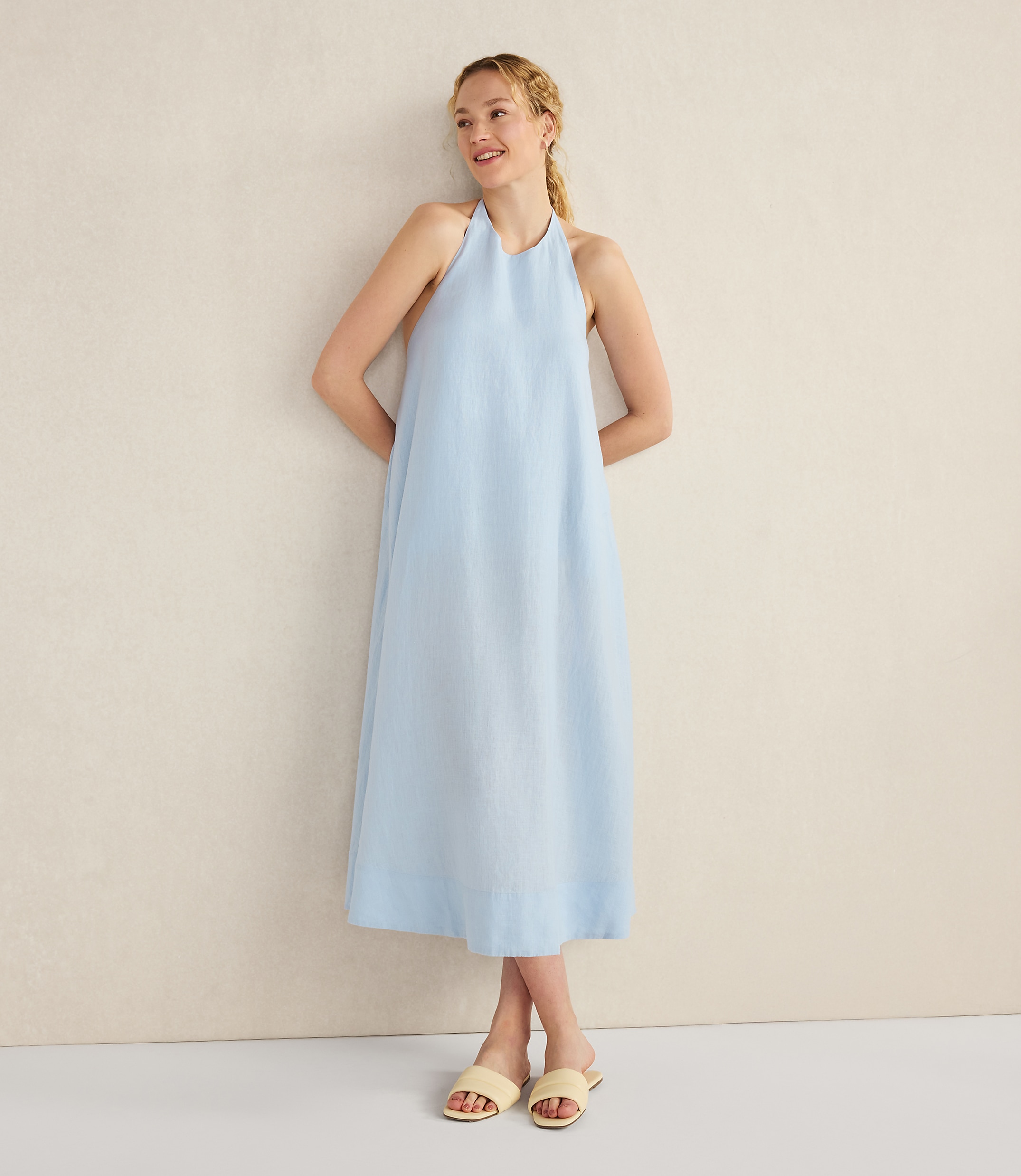 Haven Well Within Linen Halter Midi Dress