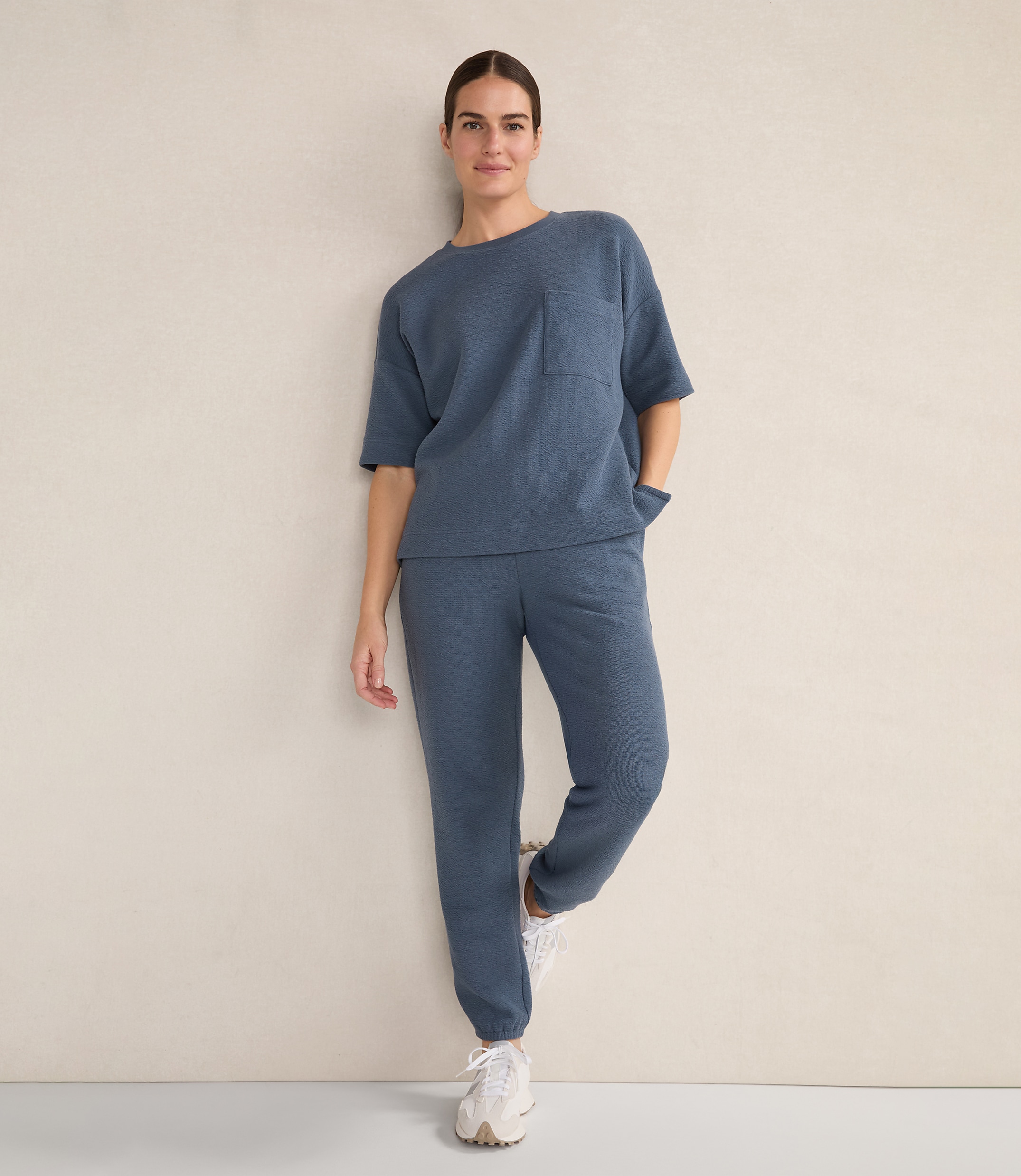 Haven Well Within Cotton Blend Textured Crewneck Tee