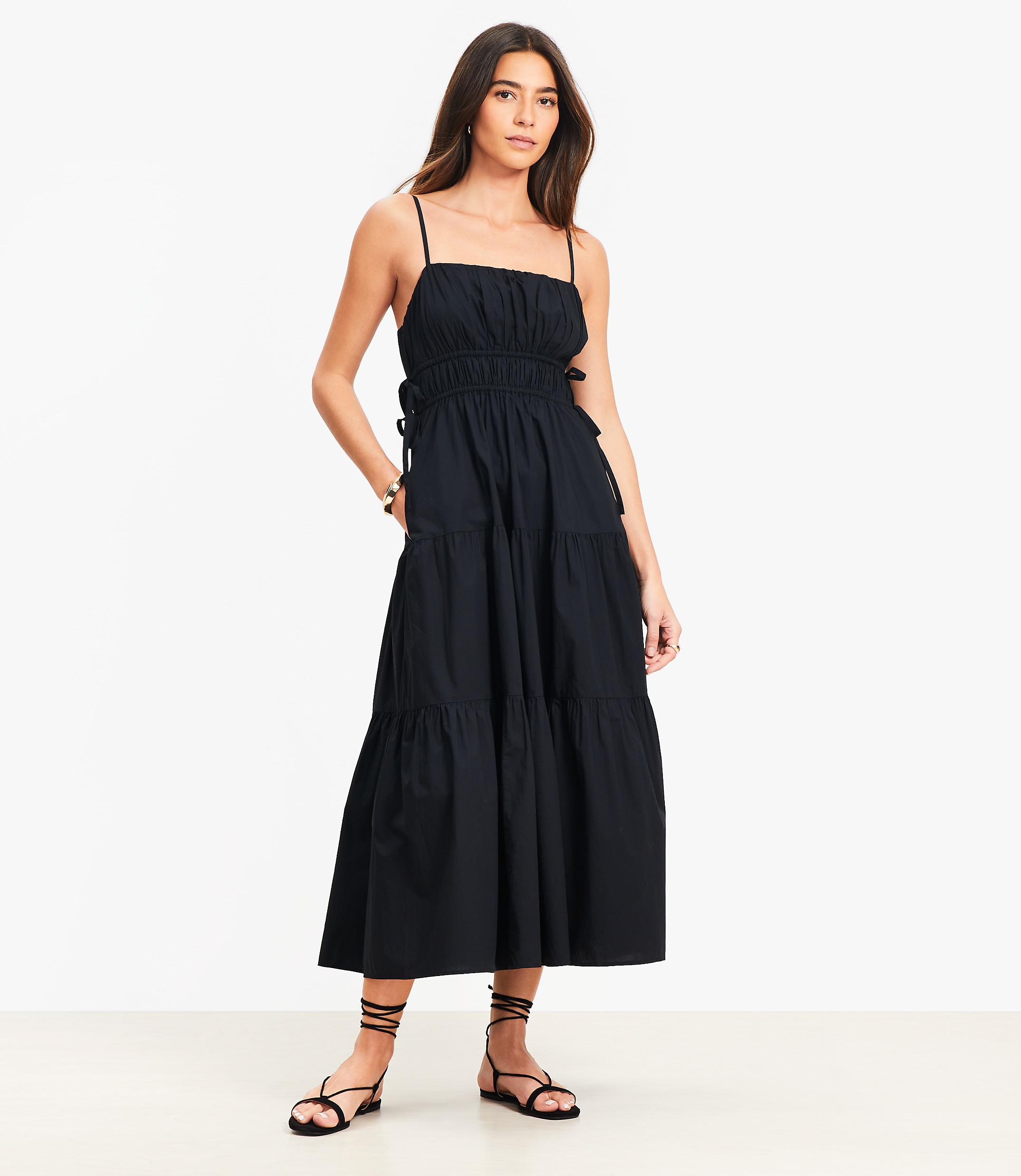 black bell sleeve off the shoulder dress Giselle Off Shoulder Cowl Neck Maxi Dress - Black