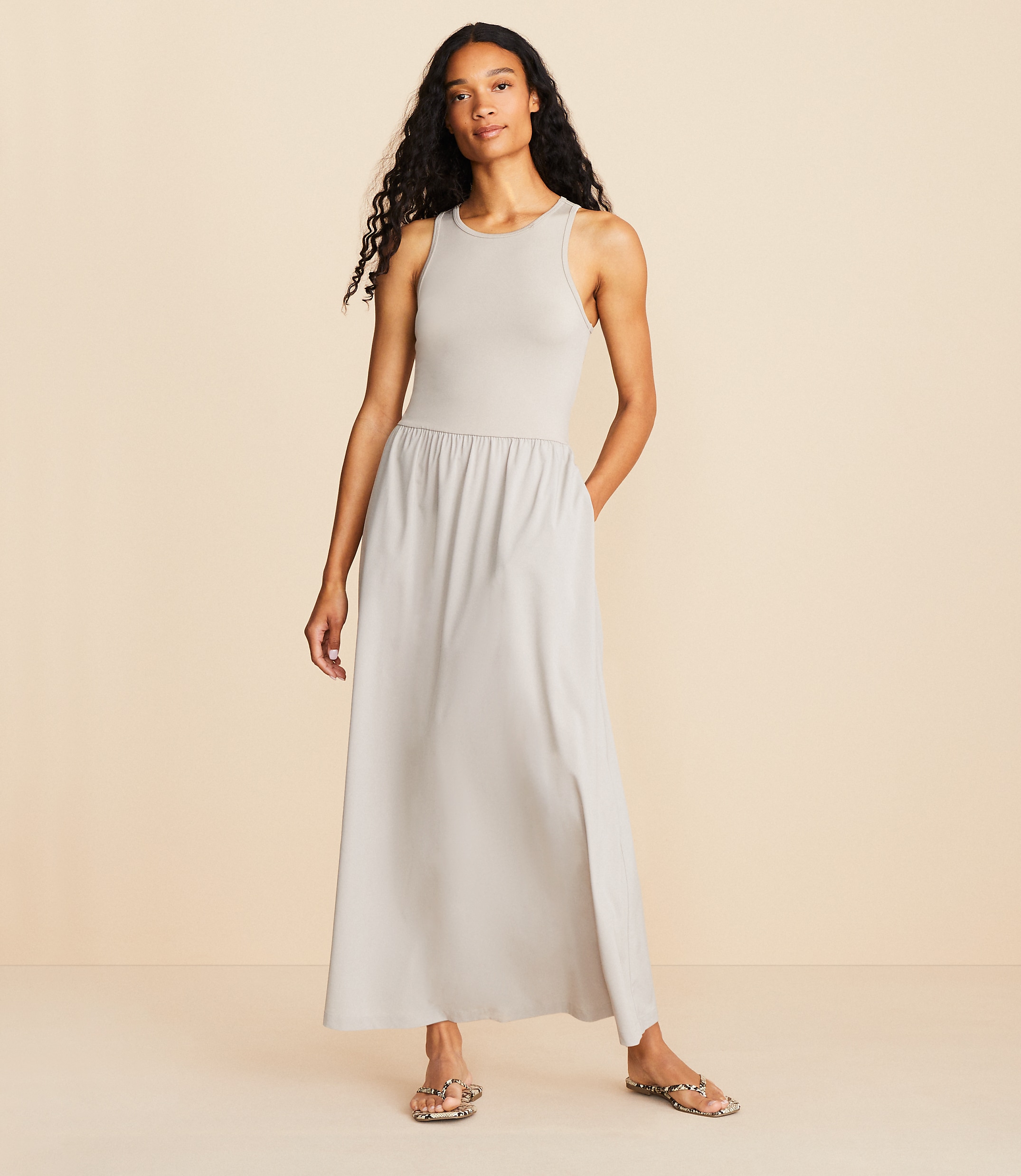 Lou & Grey Wanderweave Cutout Midi Dress