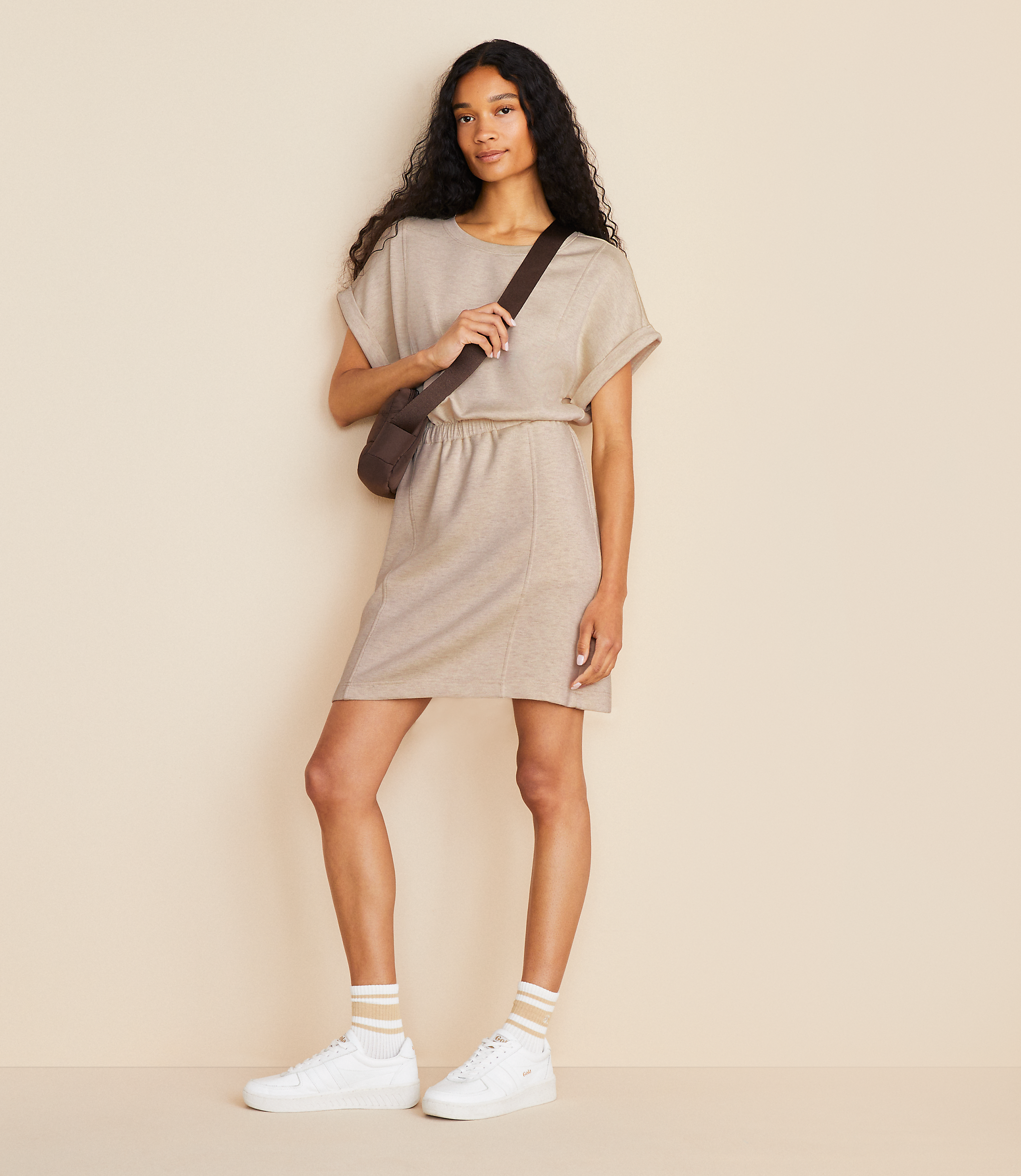 Lou & Grey Heathered Scubasoft Mini Pocket Dress