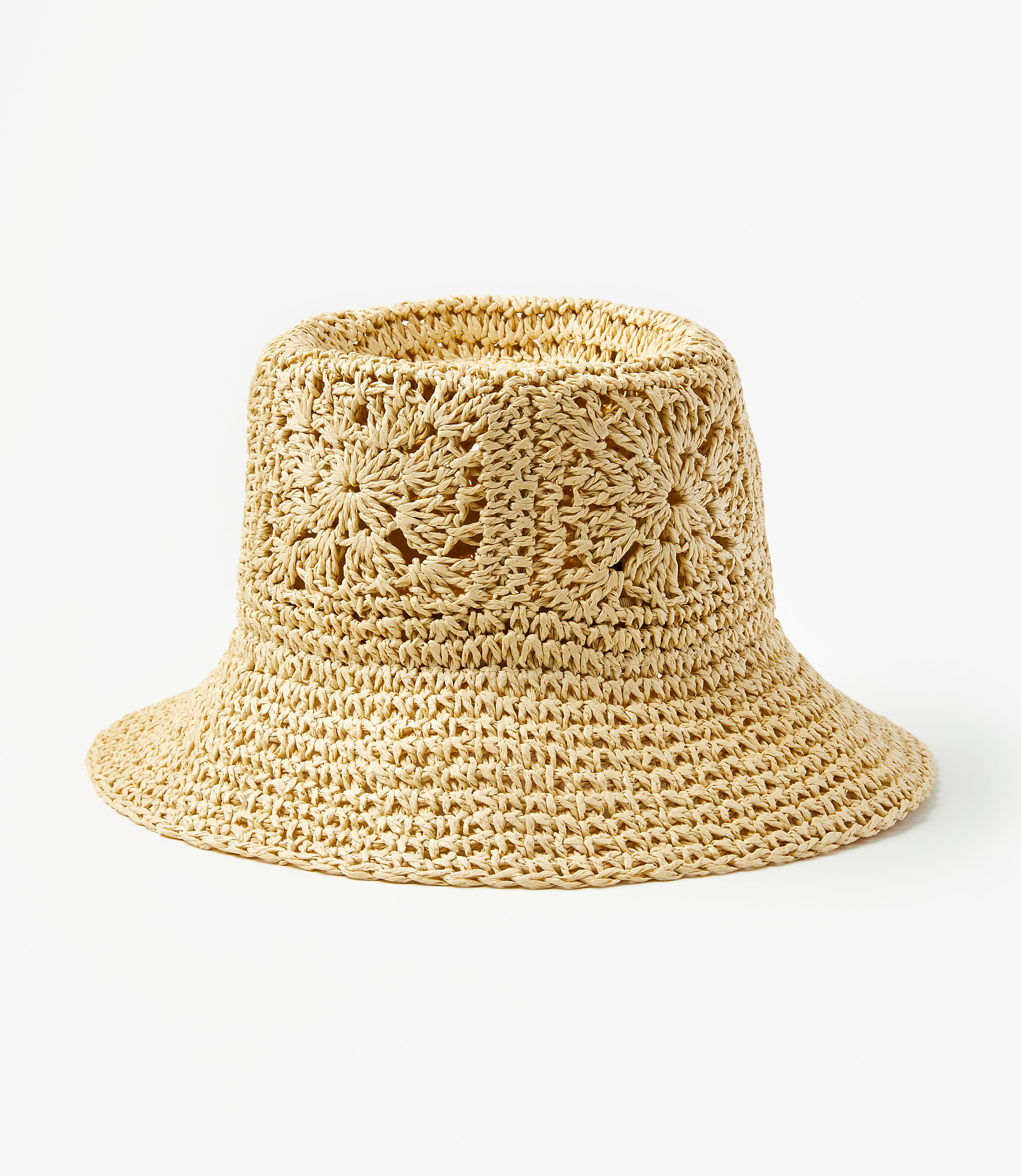 Crochet Straw Bucket Hat
