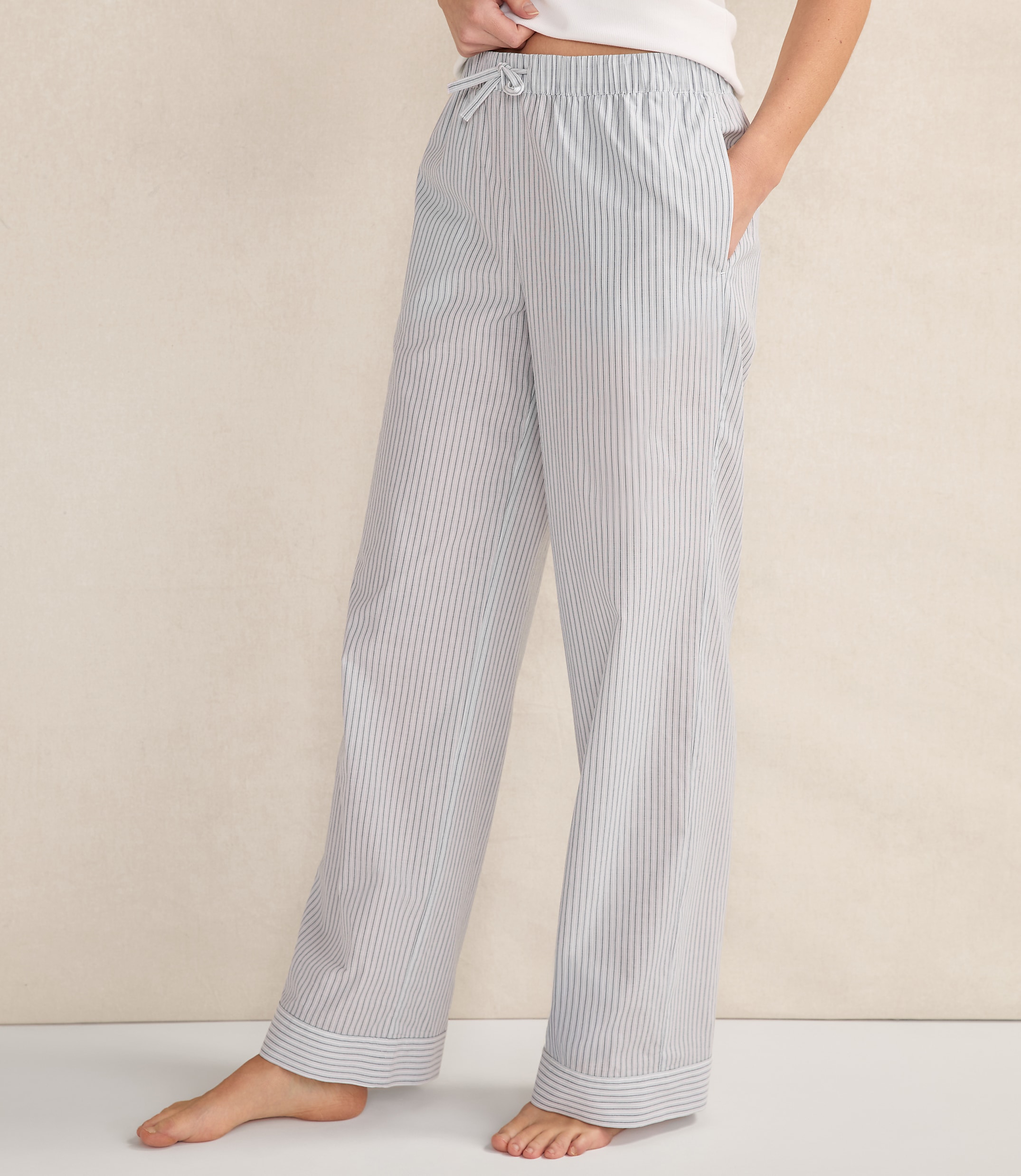Haven Well Within Organic Cotton Poplin Striped Sleep Pants