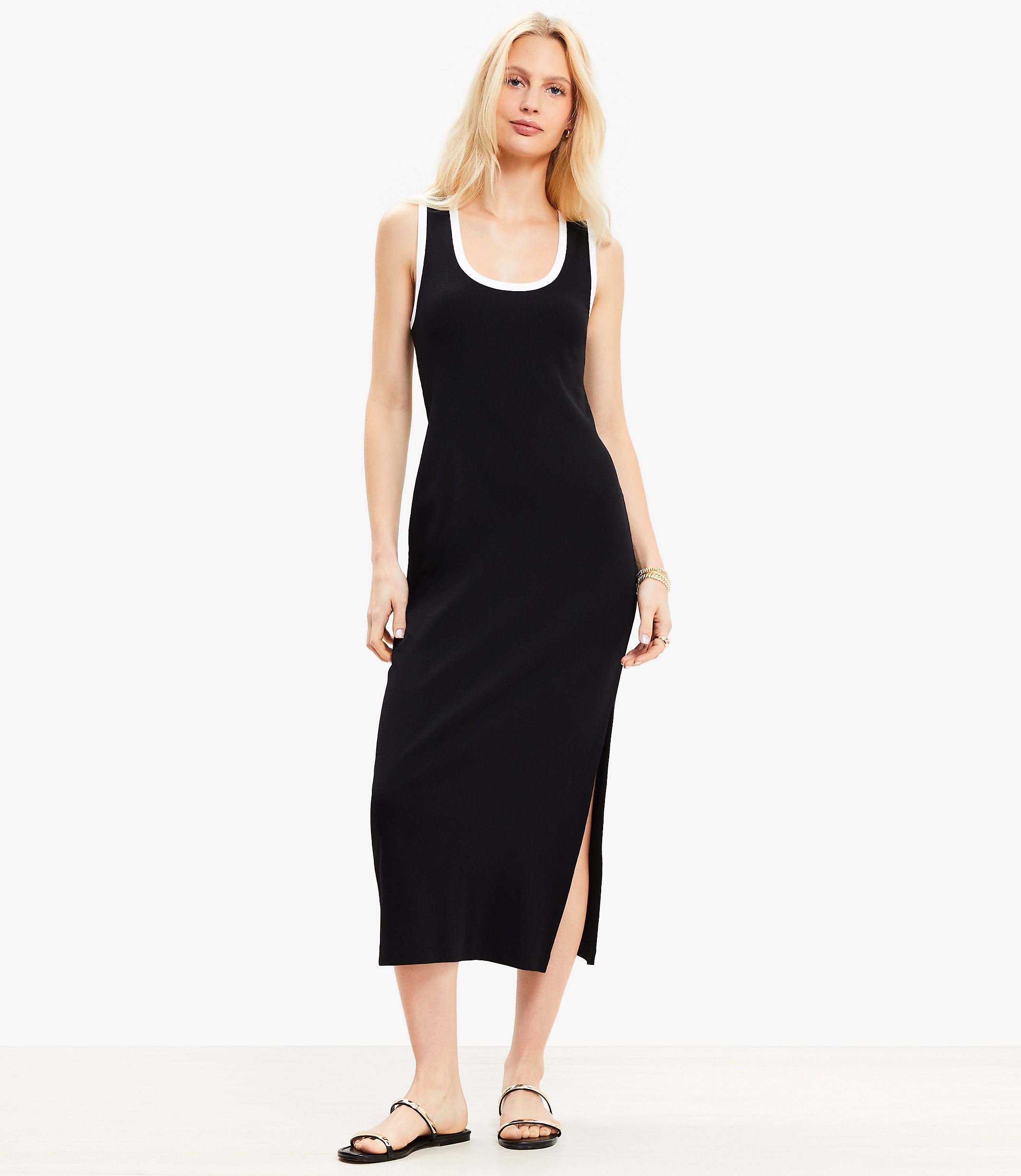 Perfect Ribbed Tank Midi Dress