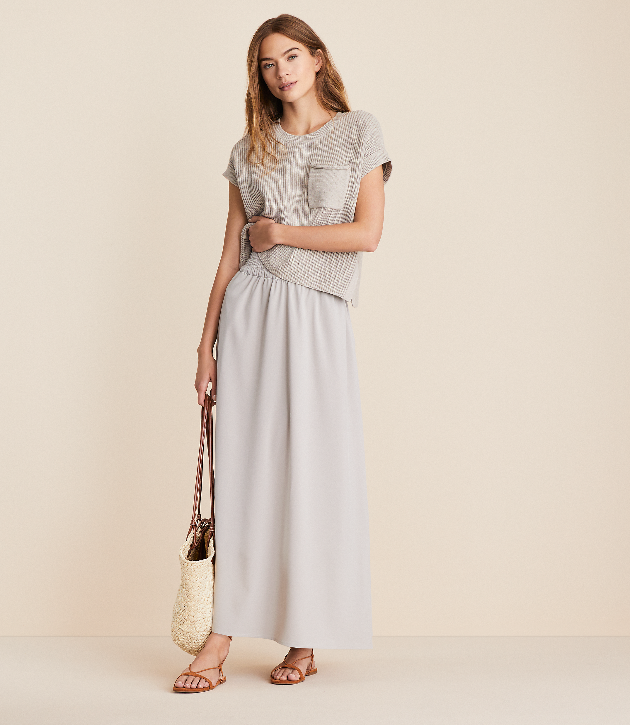 Lou & Grey Wanderweave Maxi Pocket Skirt