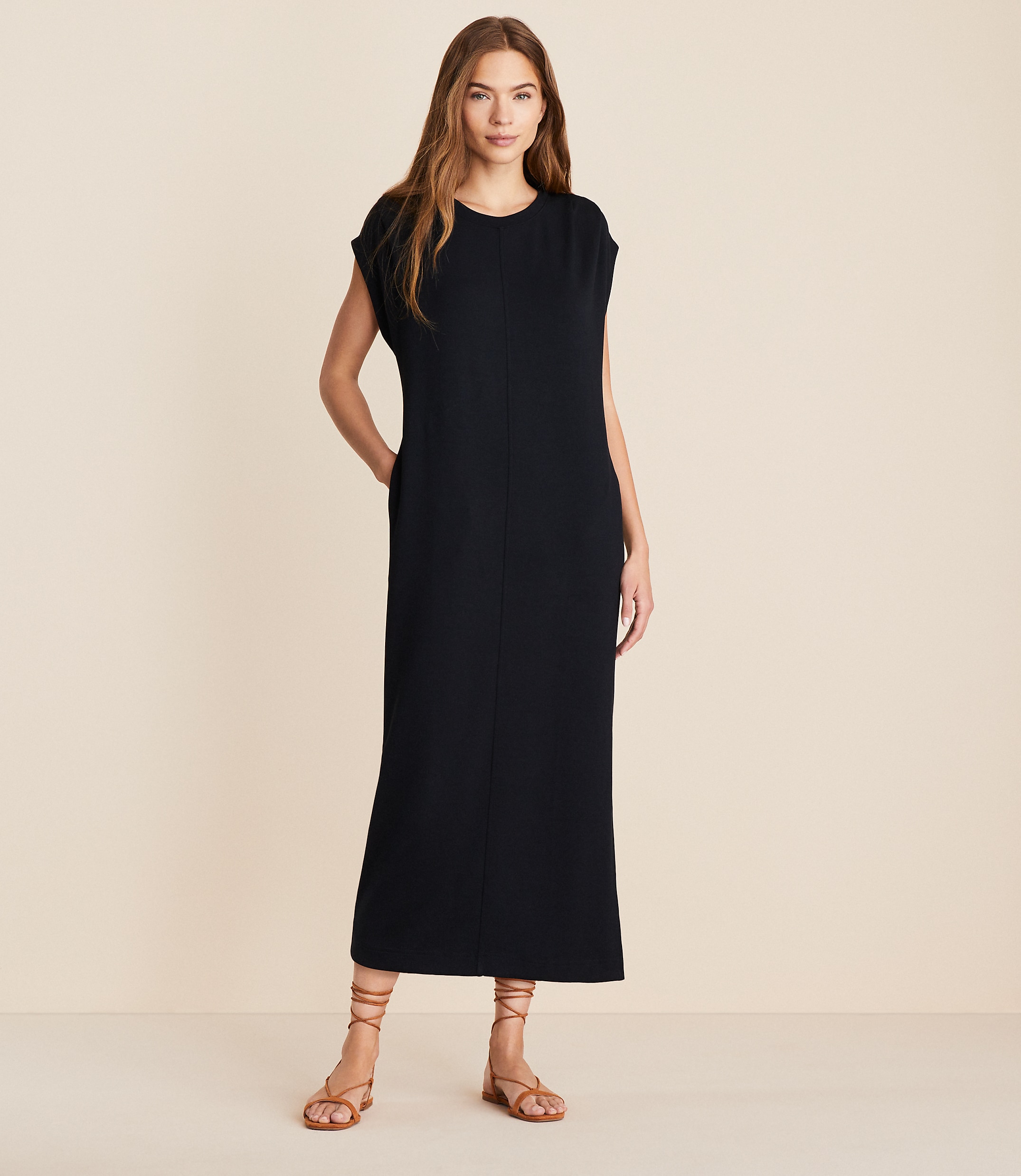 Lou & Grey Scubasoft Muscle Tee Midi Pocket Dress