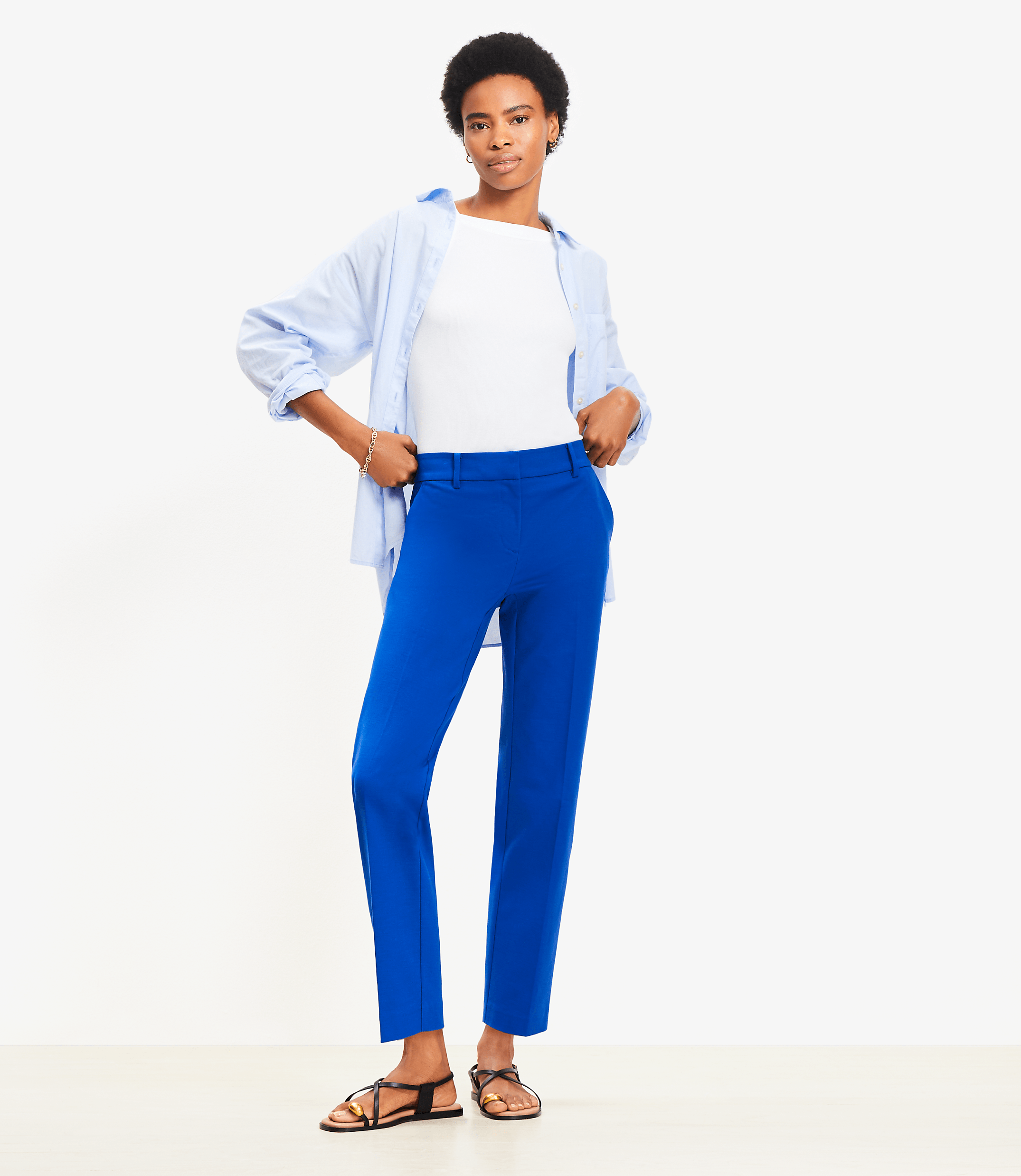 Riviera Slim Pants in Doubleweave