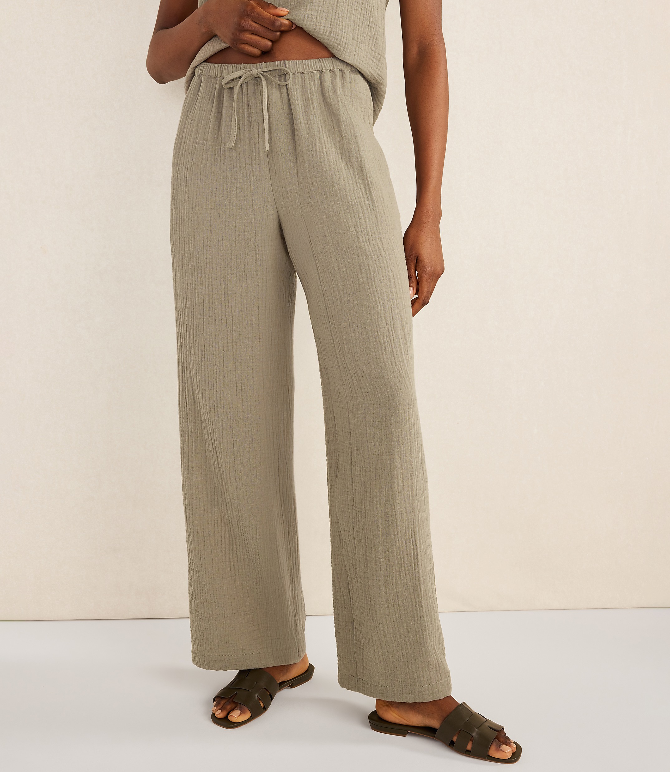 Haven Well Within Organic Cotton Gauze Straight Leg Pants