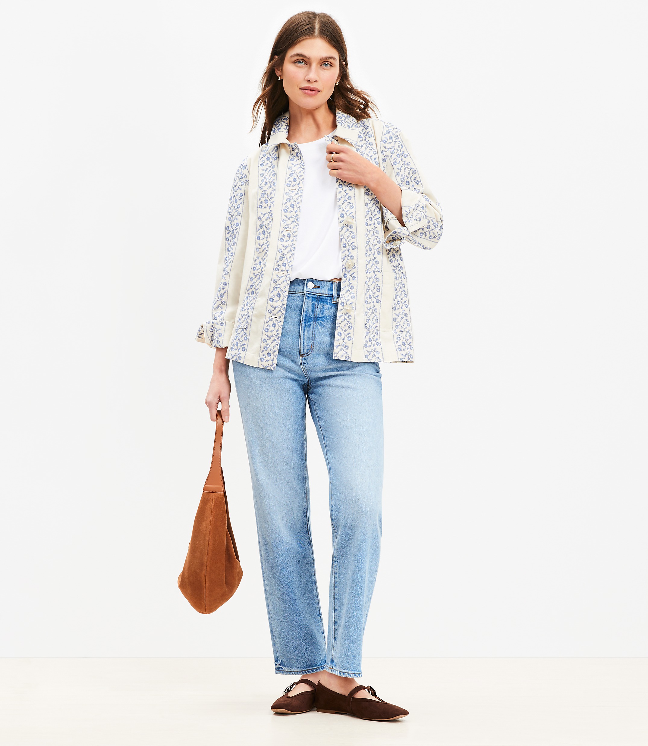 High Rise Straight Jeans in Light Vintage Wash