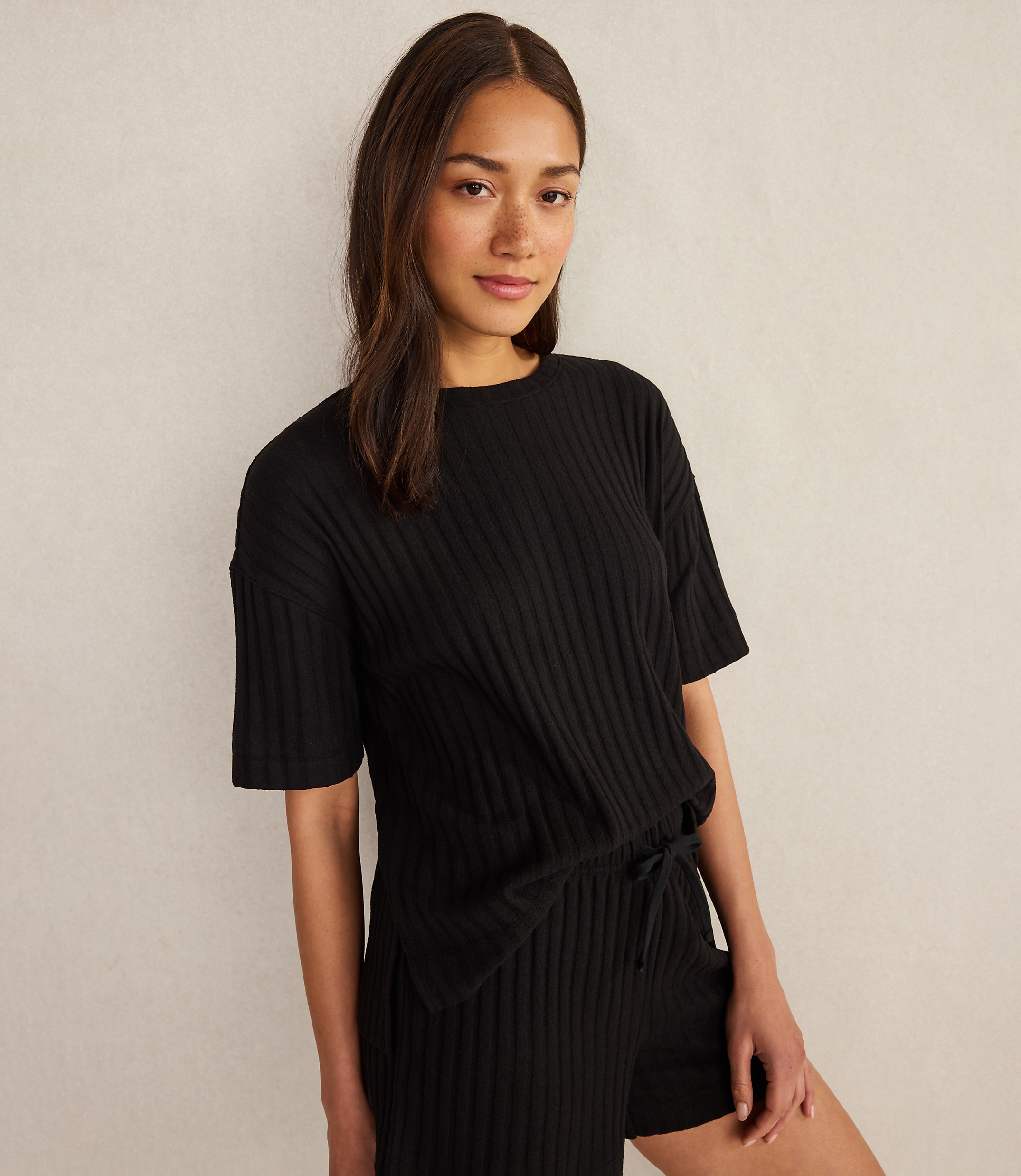 Haven Well Within Cotton Wide Rib Short Sleeve Top