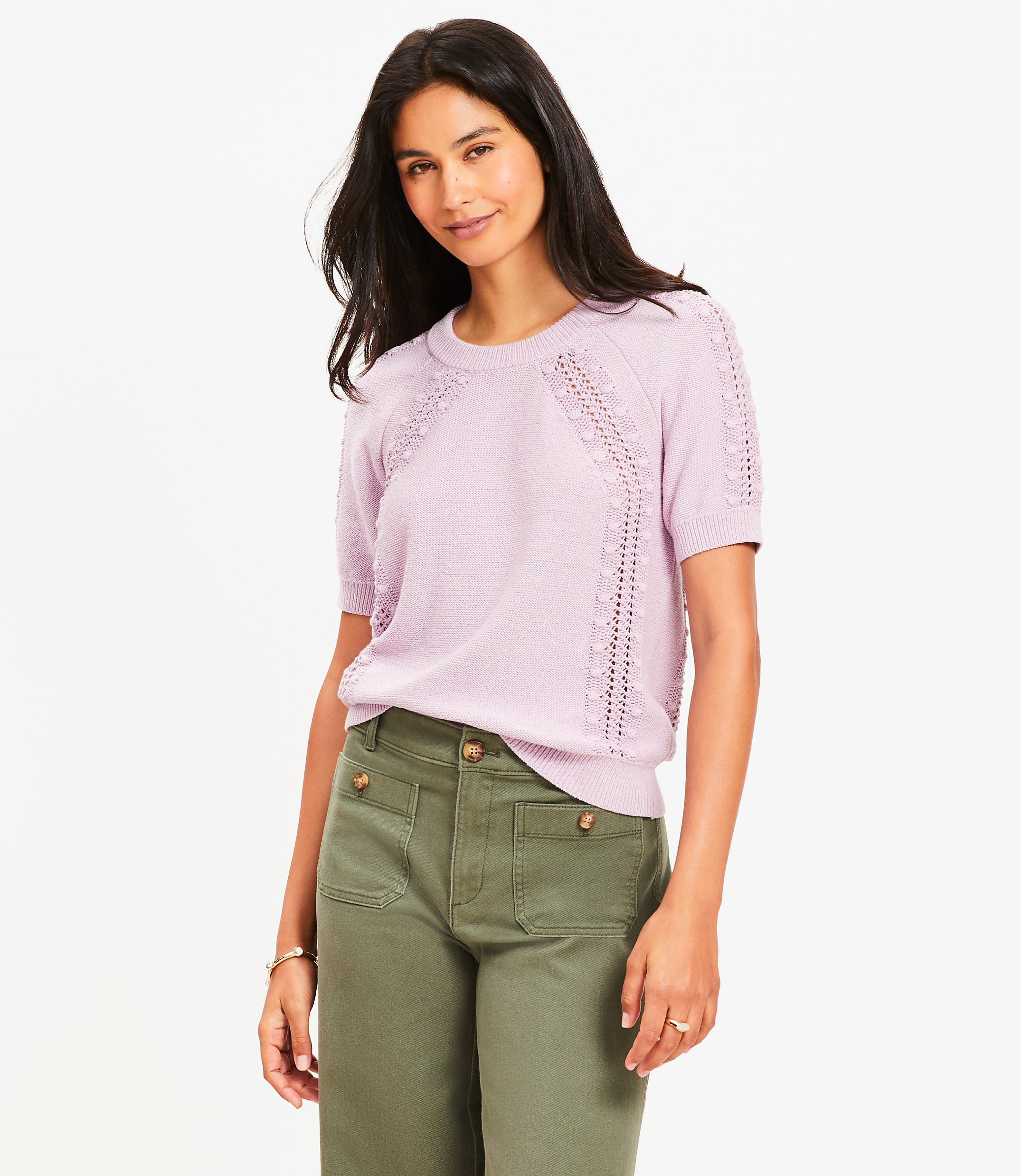 Bobble Raglan Sweater Tee