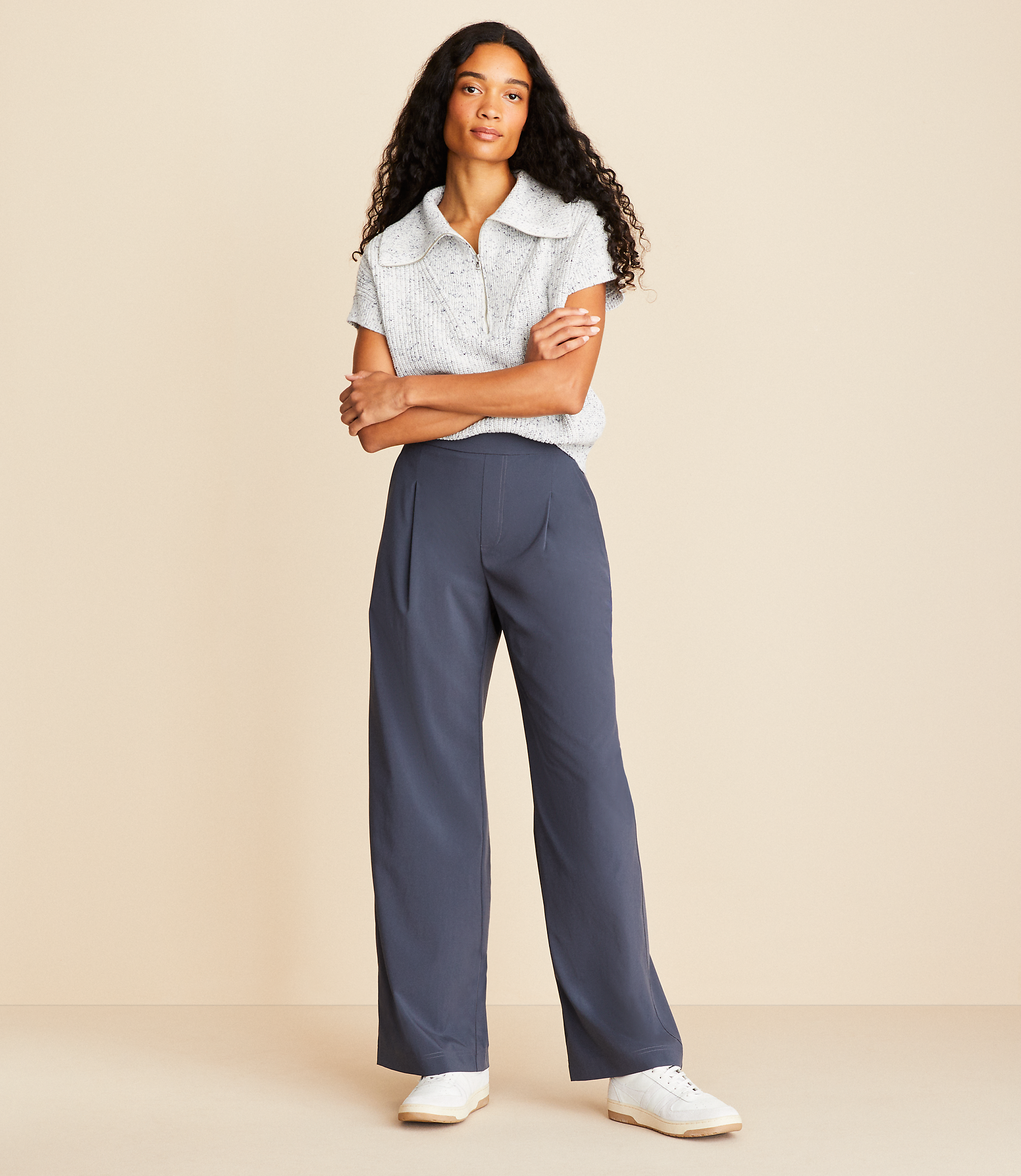 Petite Lou & Grey Wanderweave Wide Leg Trousers