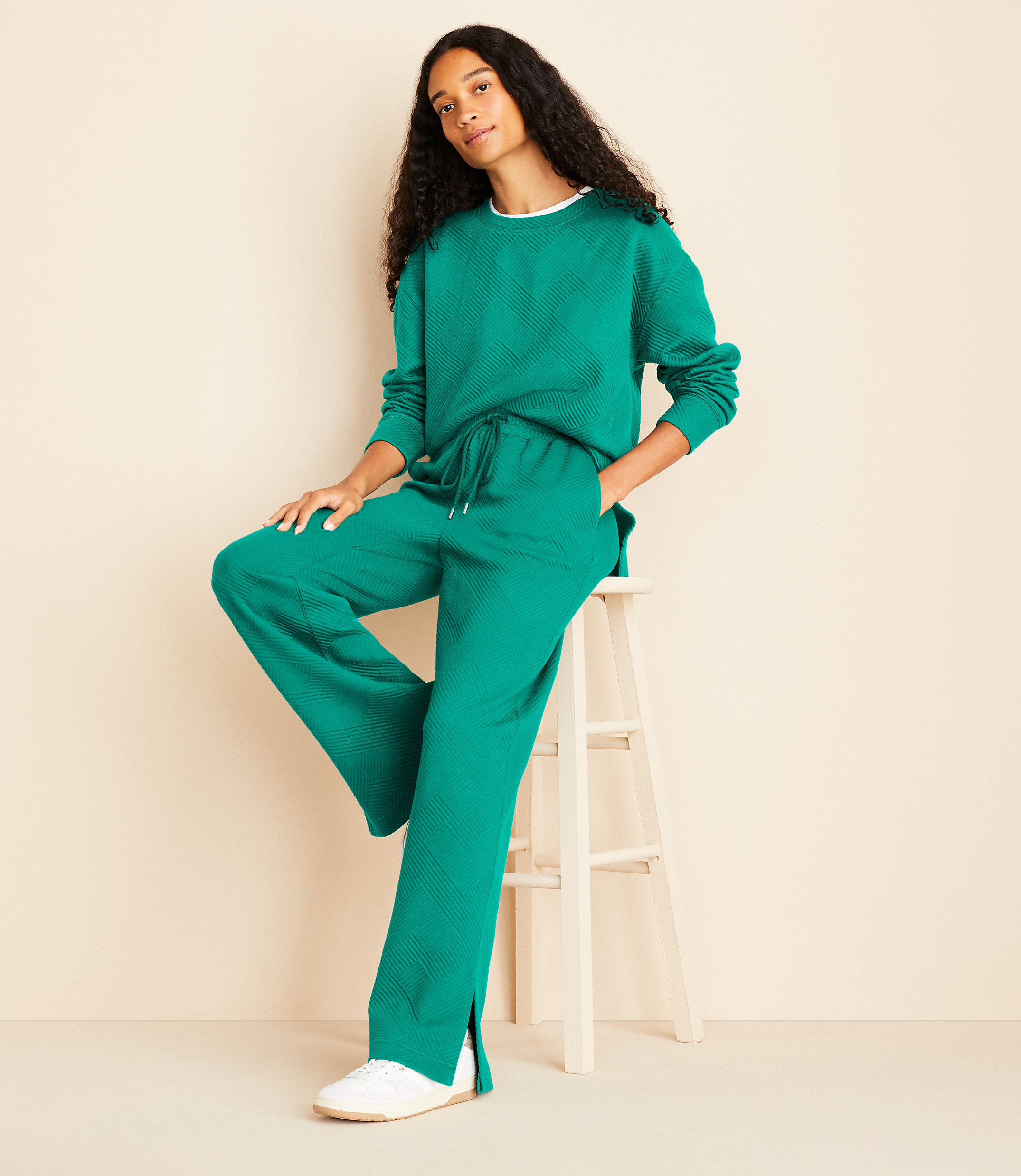 Petite Lou & Grey Geo Textured Sweatpants