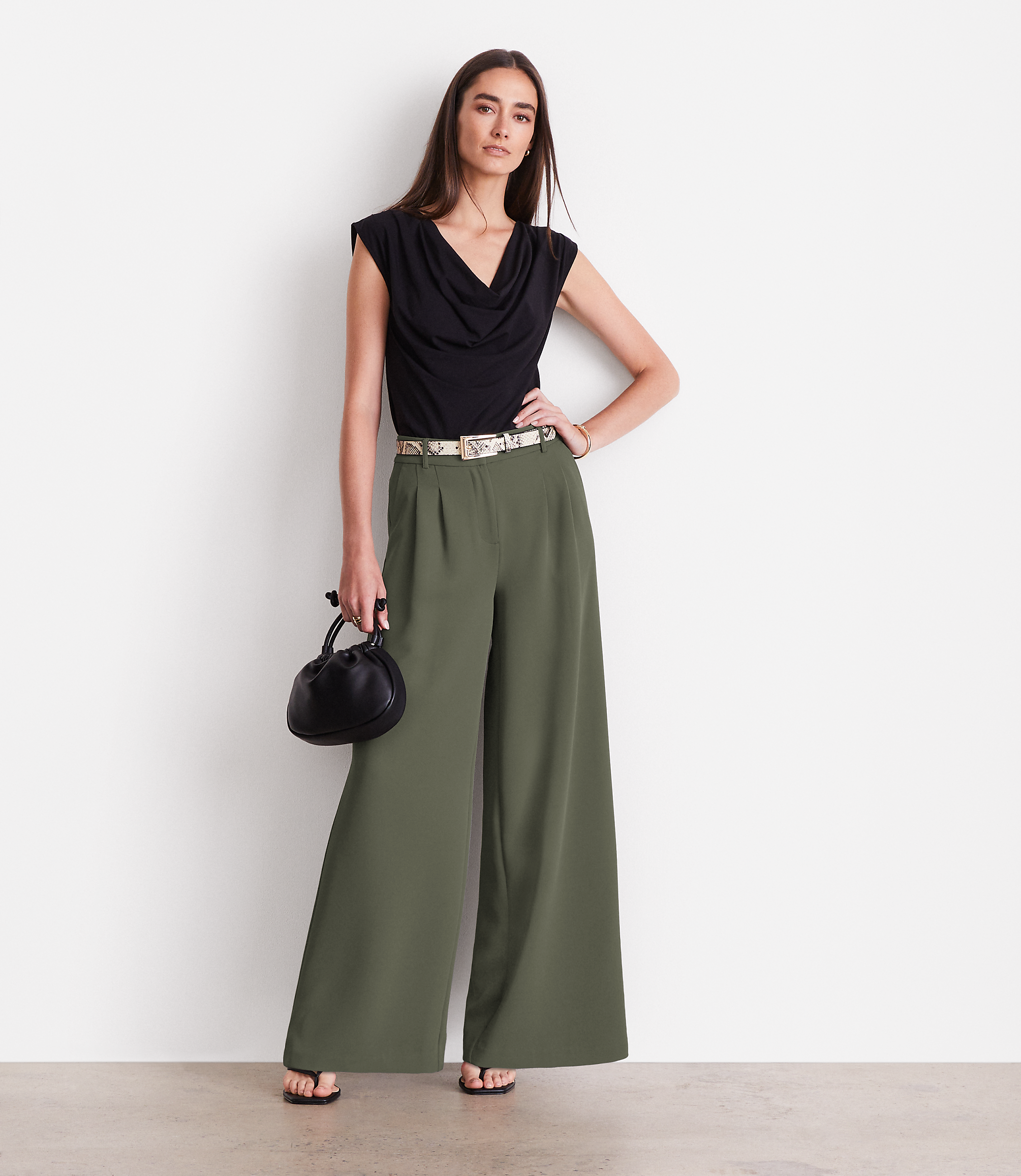 Petite LOFT Versa Cowl Neck Top