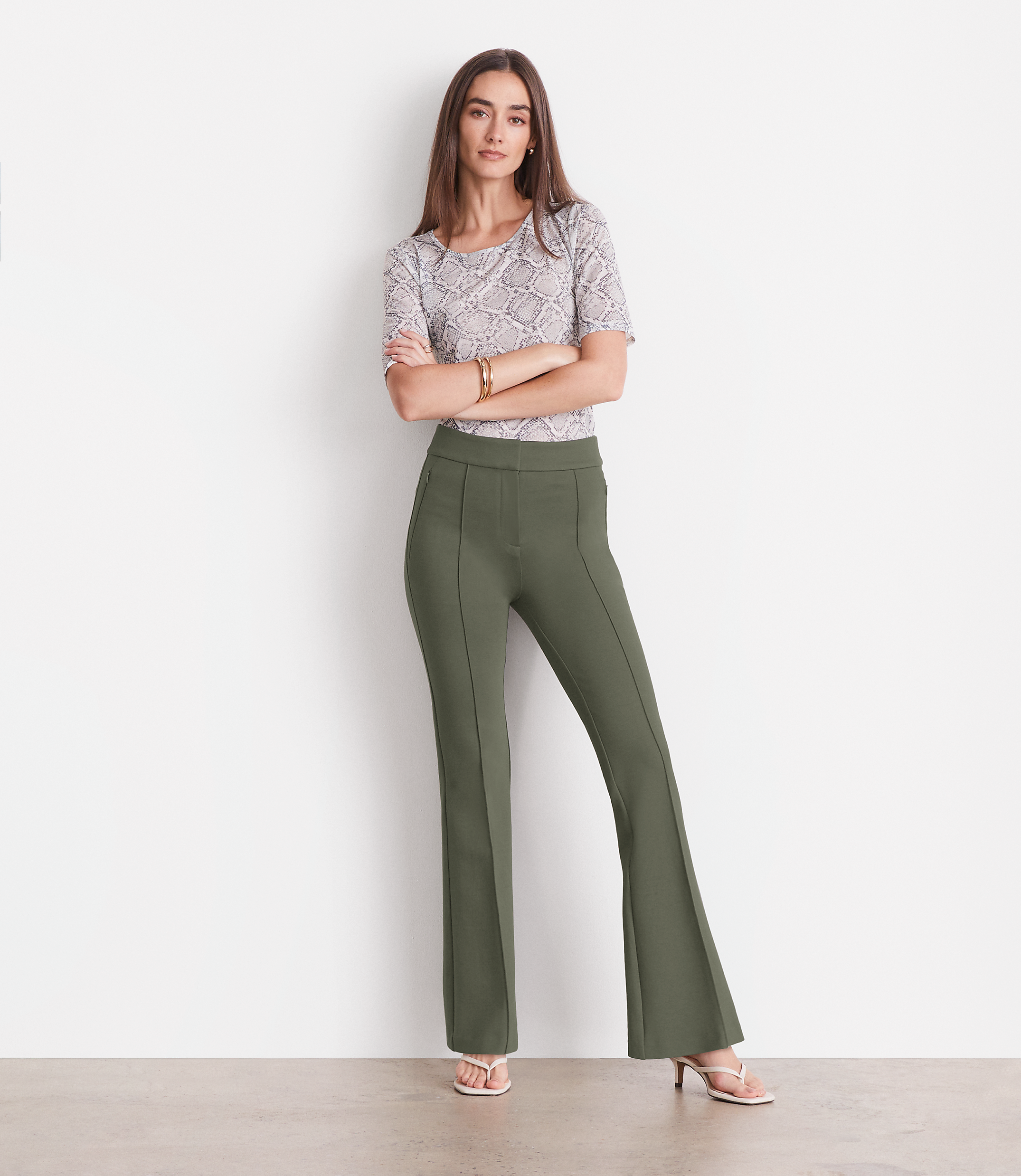LOFT Versa Ponte Deluxe Flare Pants