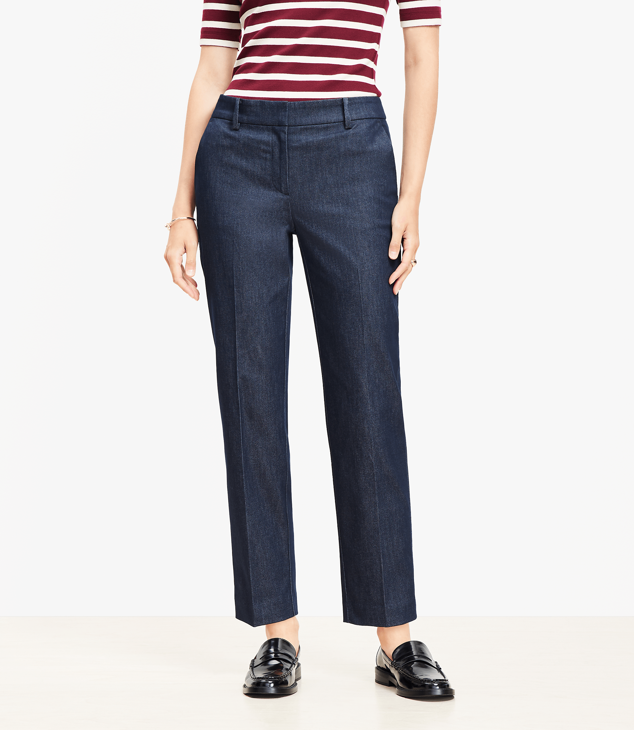 Curvy Riviera Slim Pants in Refined Denim