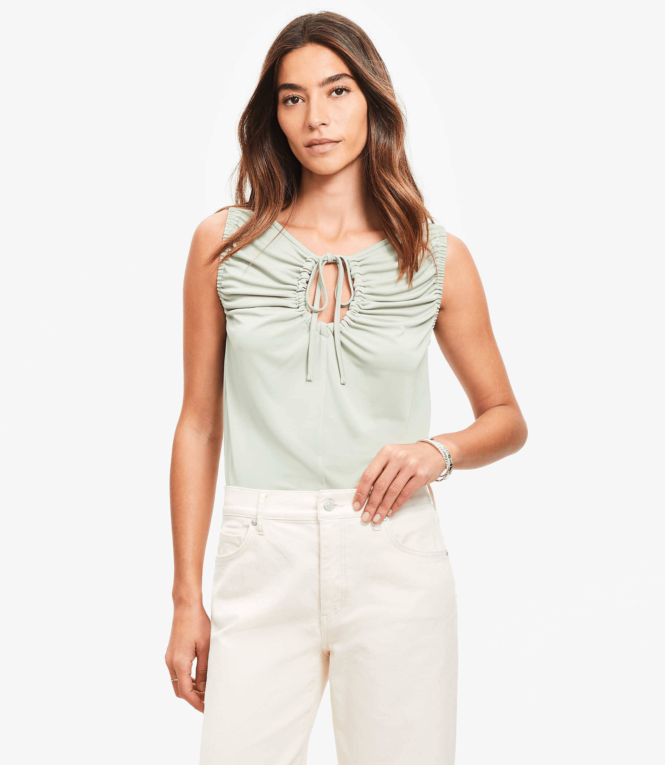 Tie Keyhole Top