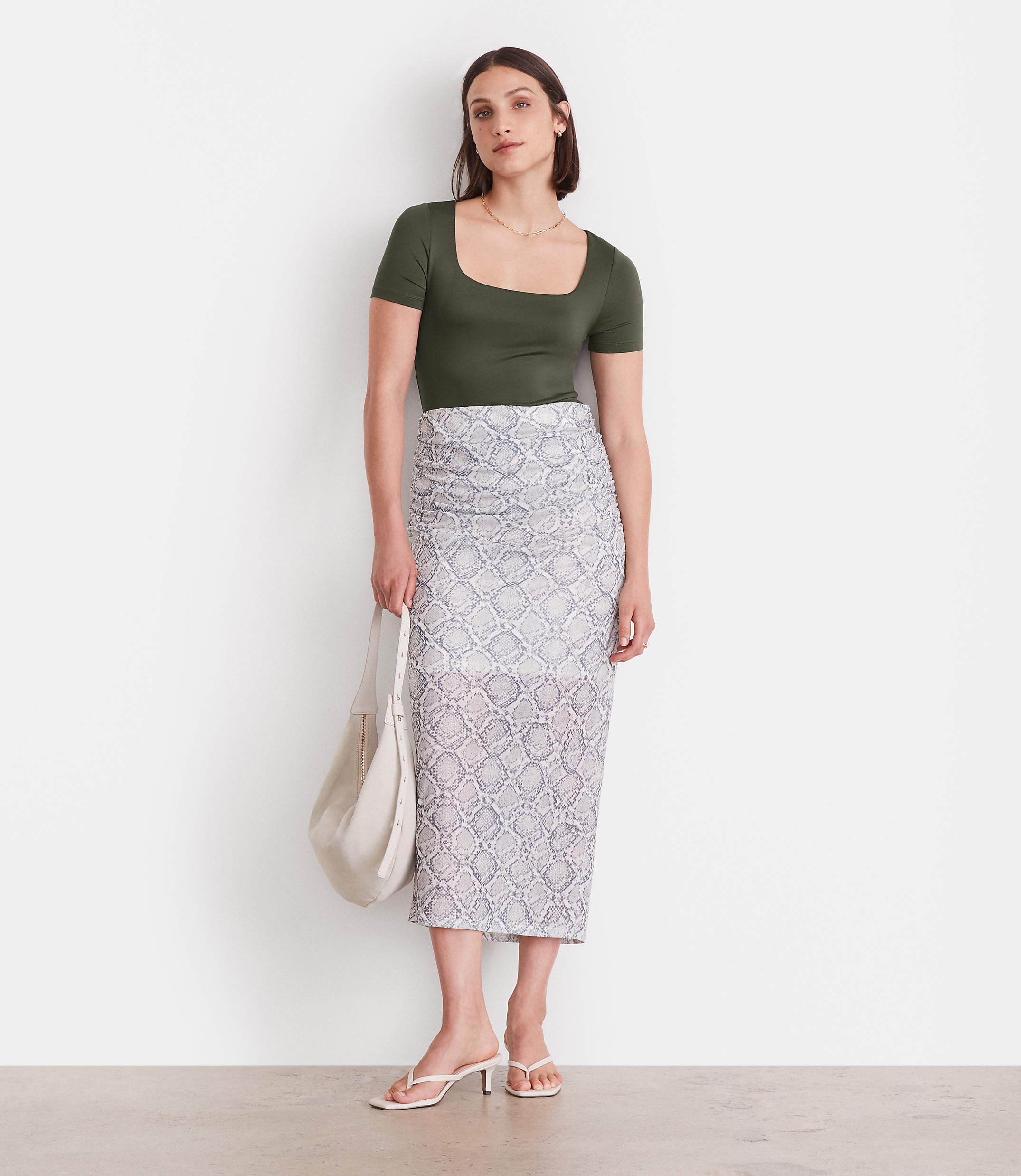 LOFT Versa 360 Knit Square Neck Tee