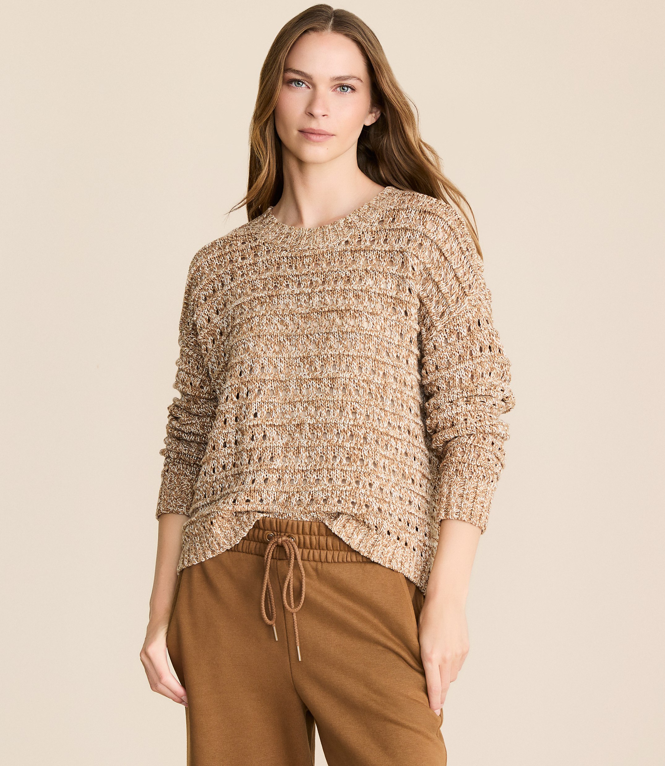 Lou & Grey Marled Open Stitch Sweater