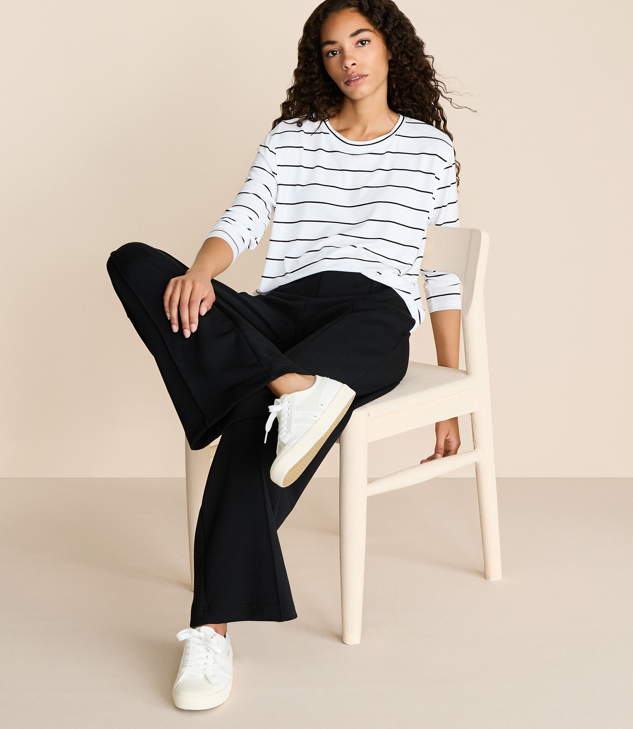 Lou & Grey Striped Essential Modal Long Sleeve Tee