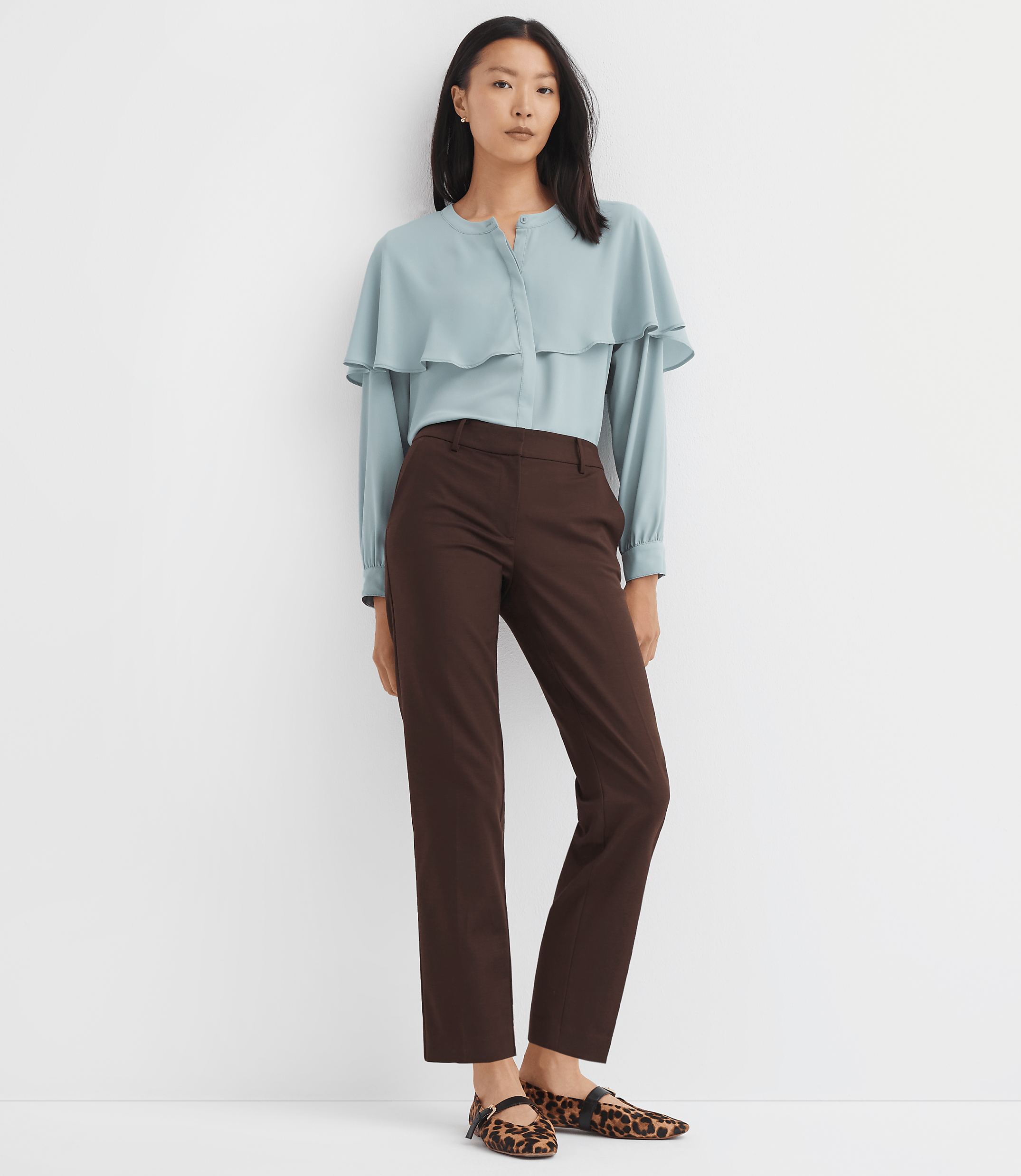 Petite Riviera Slim Pants in Doubleweave