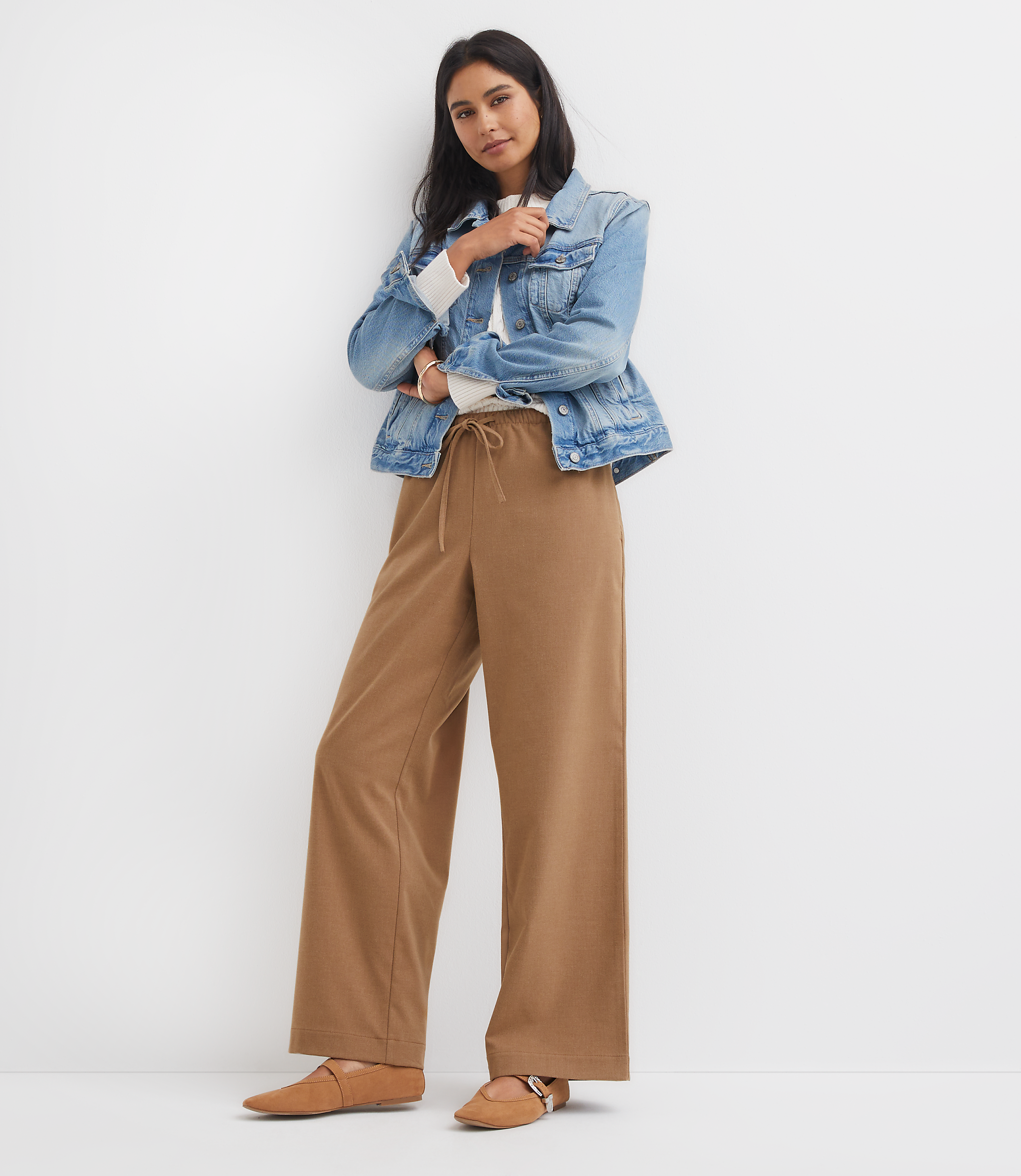 Sawyer Pull On Pants in Heathered Brushed Flannel