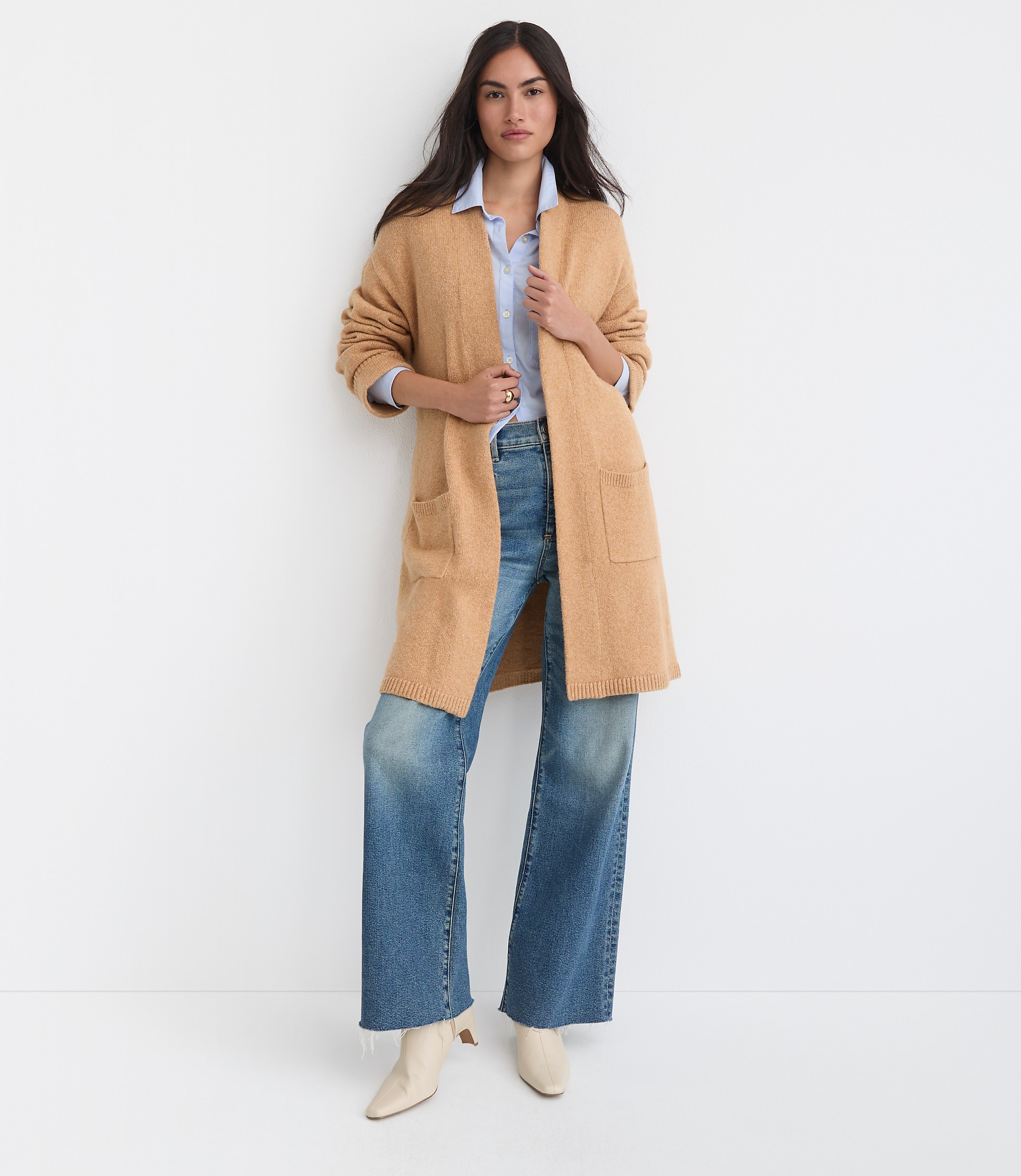 Cuffed Belted Pocket Coatigan