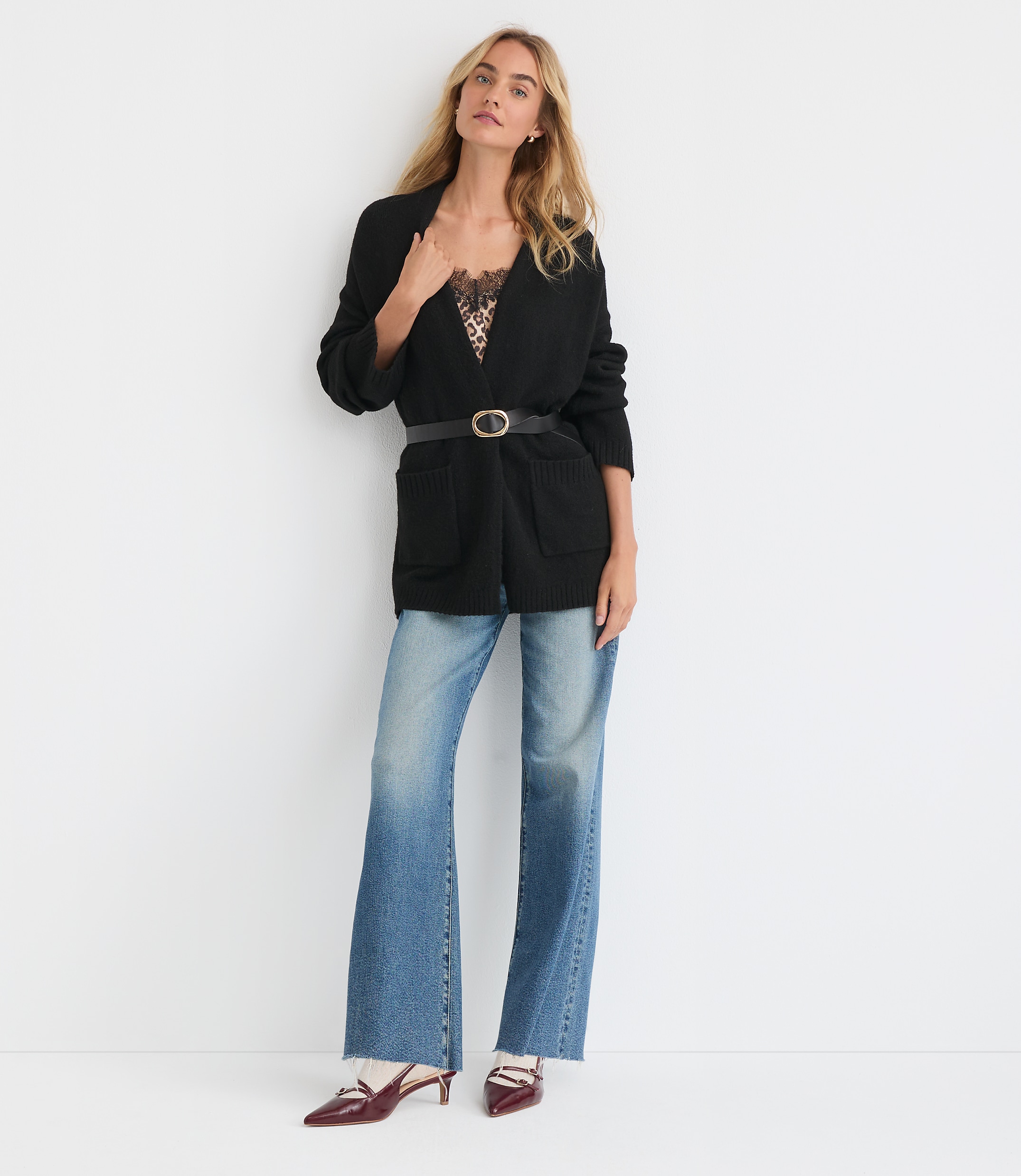 Petite Cozy Open Pocket Coatigan