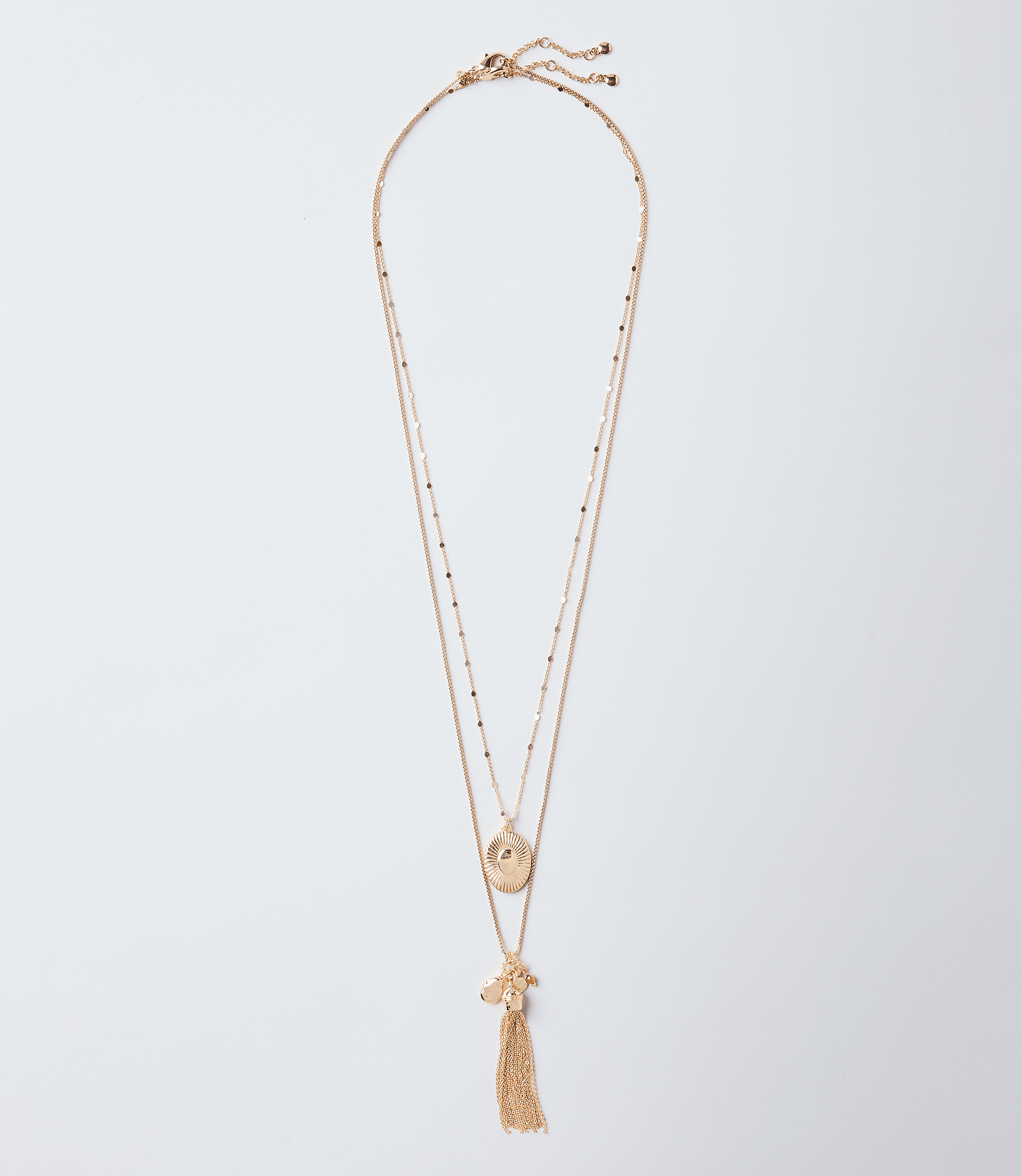 Cluster Tassel Pendant Necklace Set