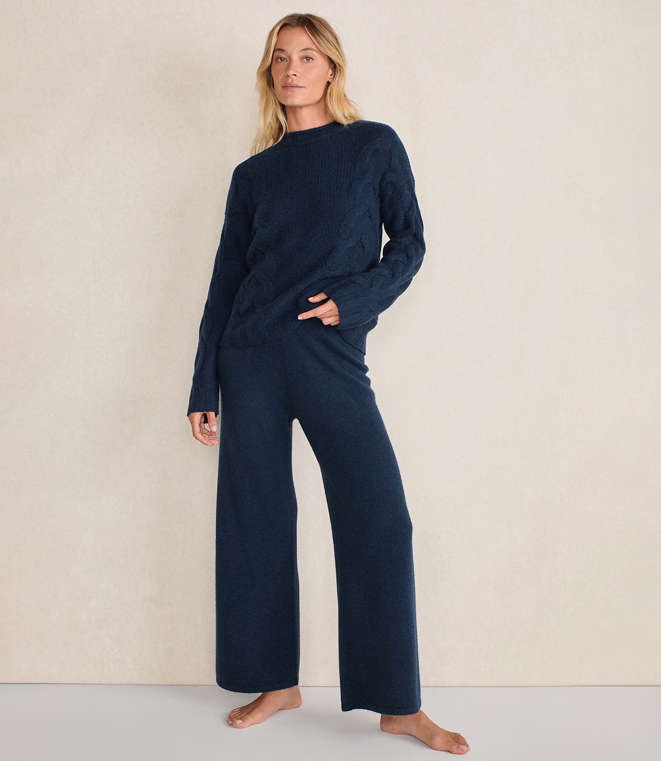 Haven Well Within Cashmere Cable Roll Neck Sweater