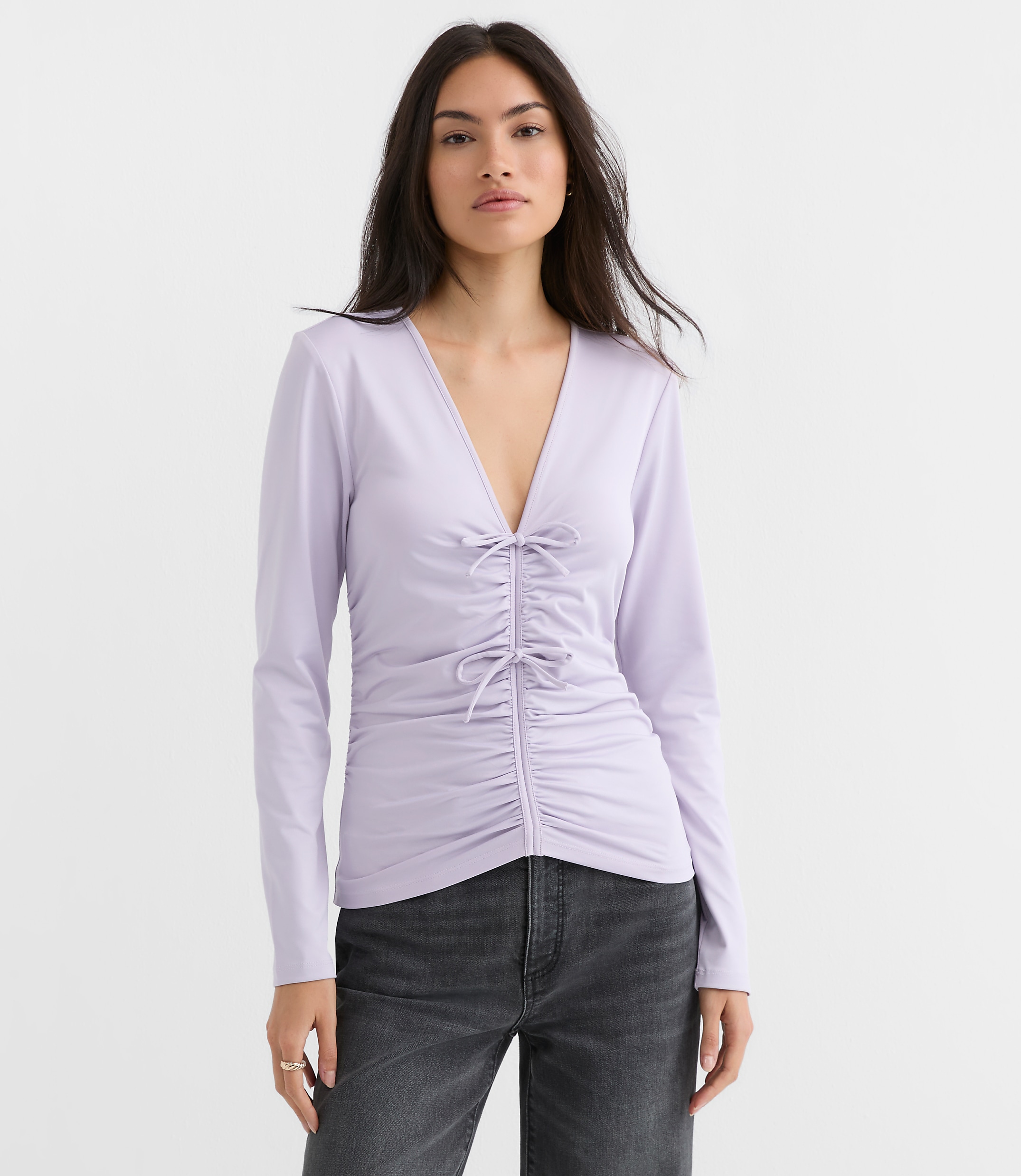 Bow Tie Ruched Top